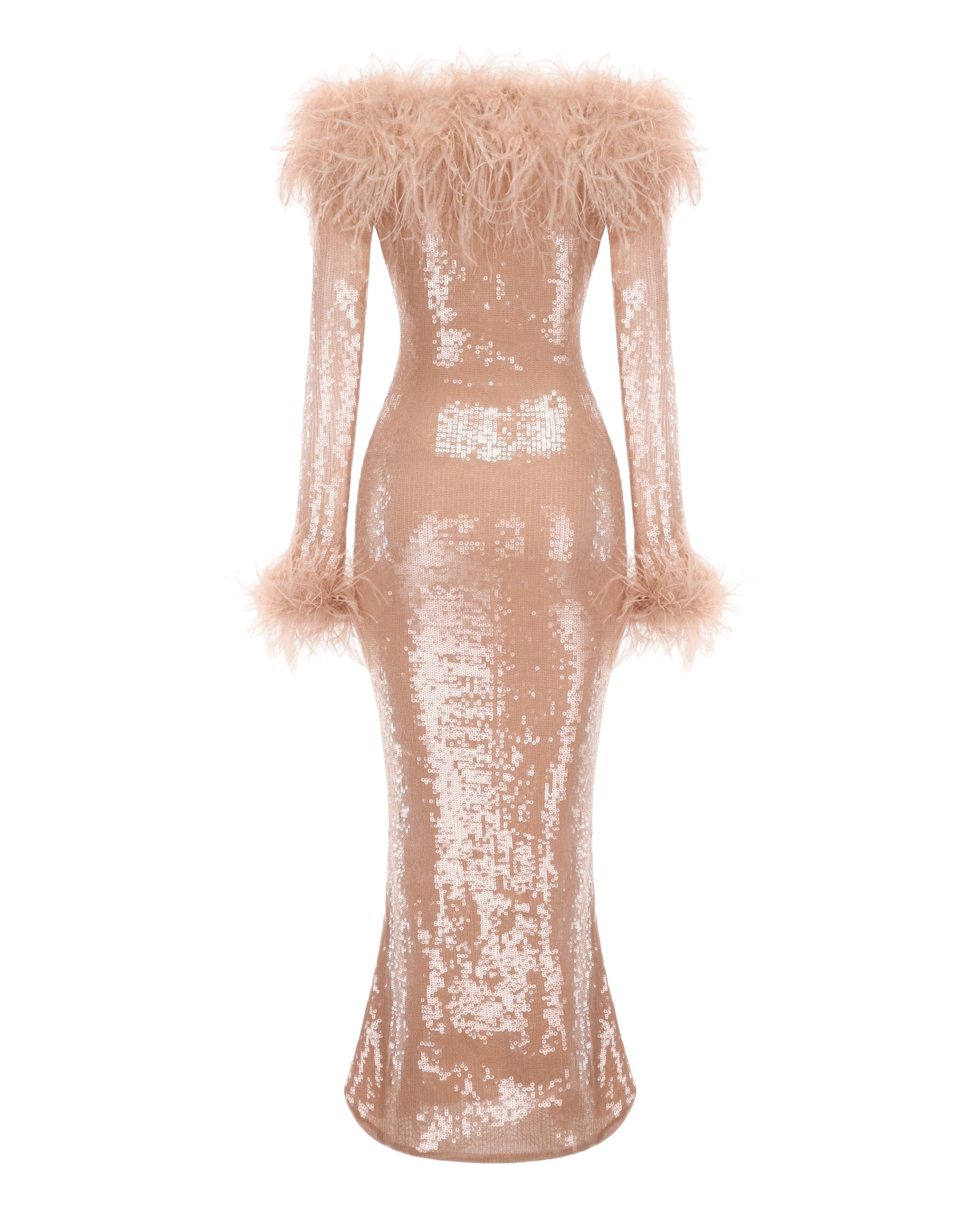 Neva Sequin Maxi Dress (Nude) made by Nana Jacqueline