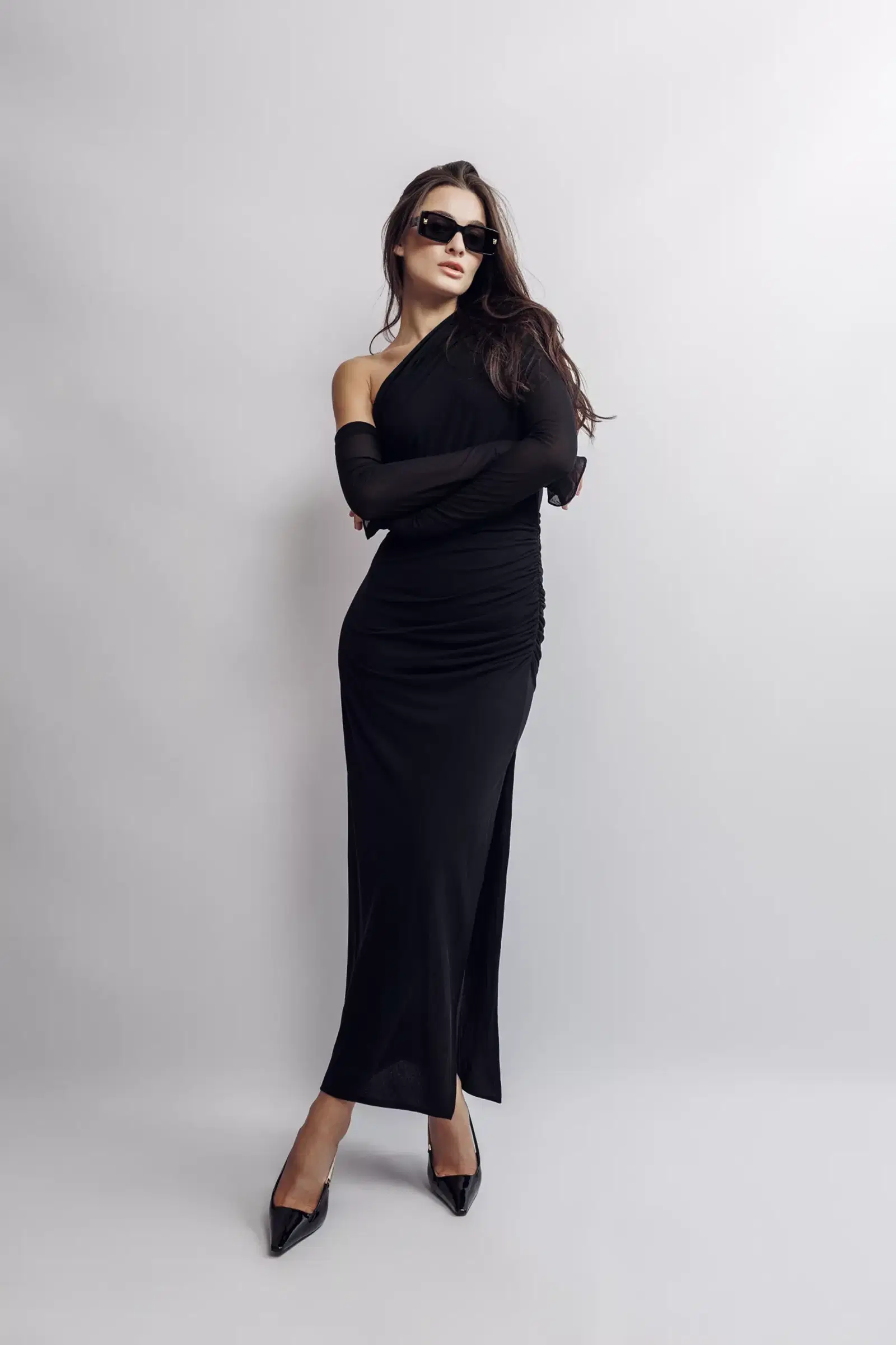 Nadia Draped Jersey Dress made by Aureliana