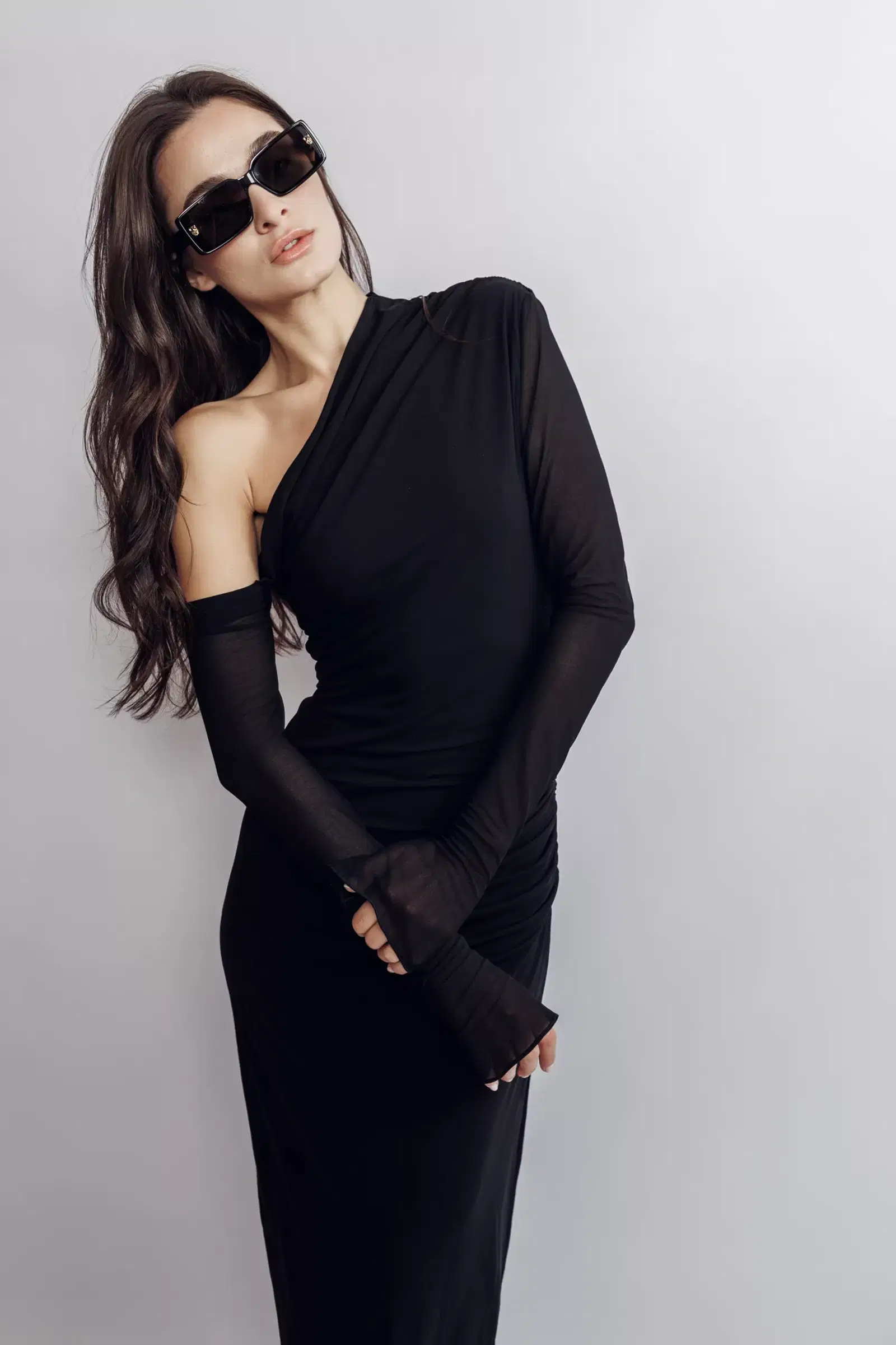 Nadia Draped Jersey Dress made by Aureliana