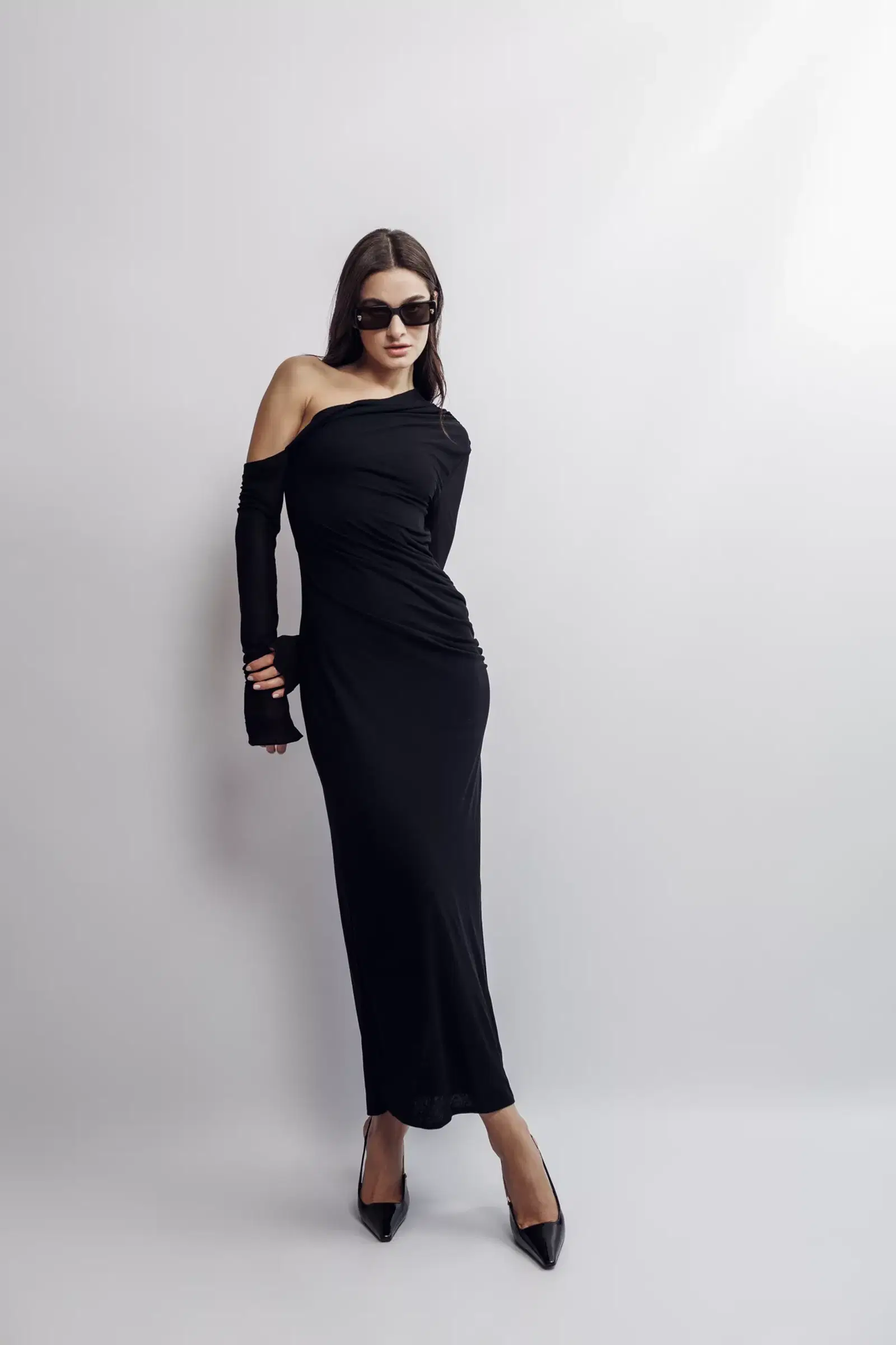 Nadia Draped Jersey Dress made by Aureliana