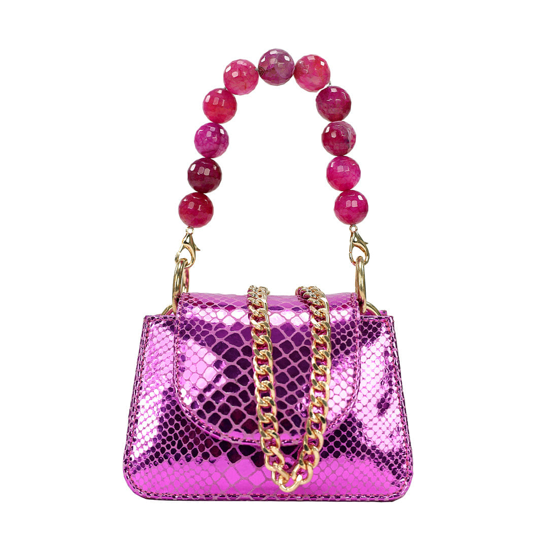 Horra - Metallic Fuschia - Mini Bag made by ALIEL