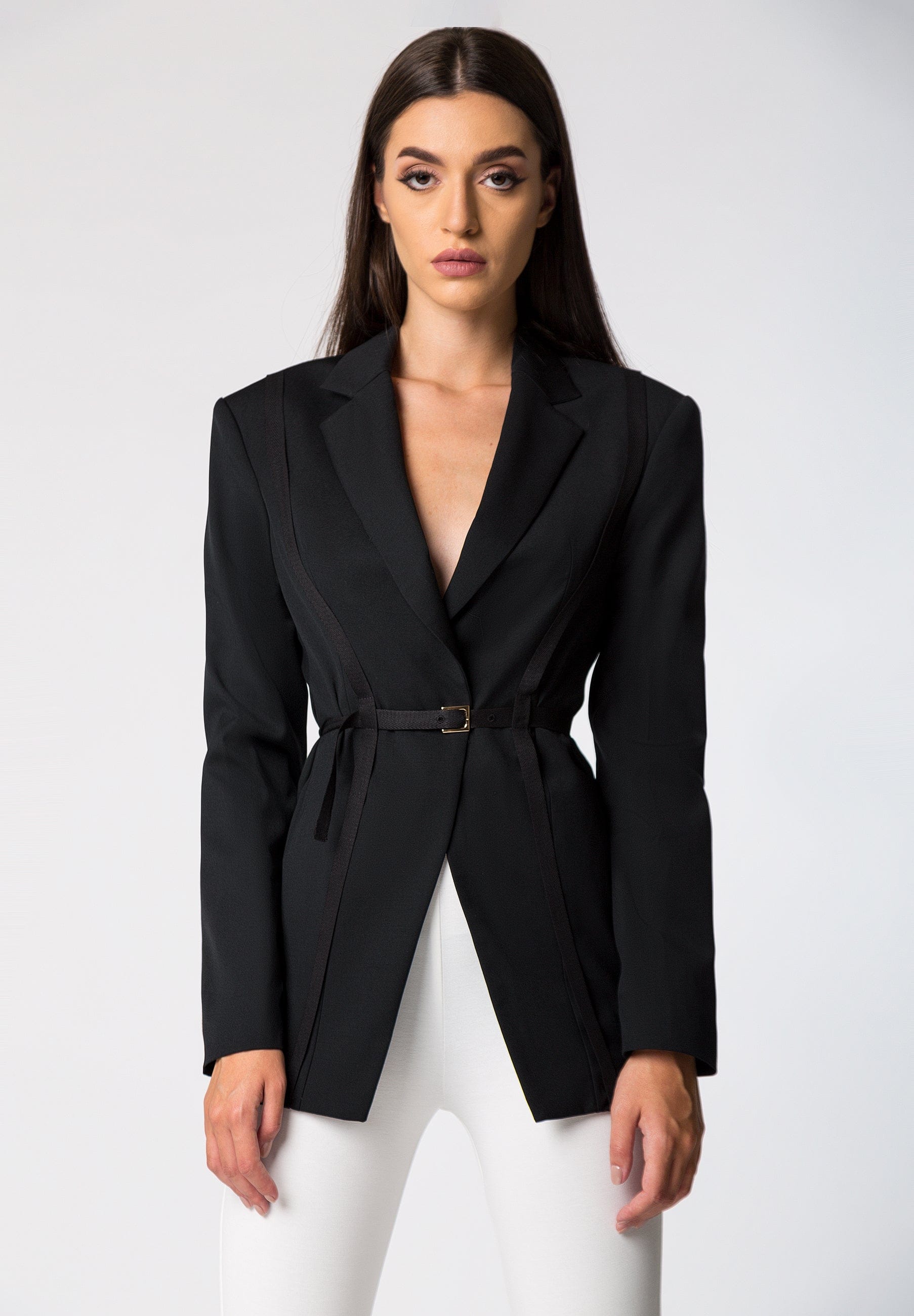 HARKOV black wool blazer in Black made by DIVALO