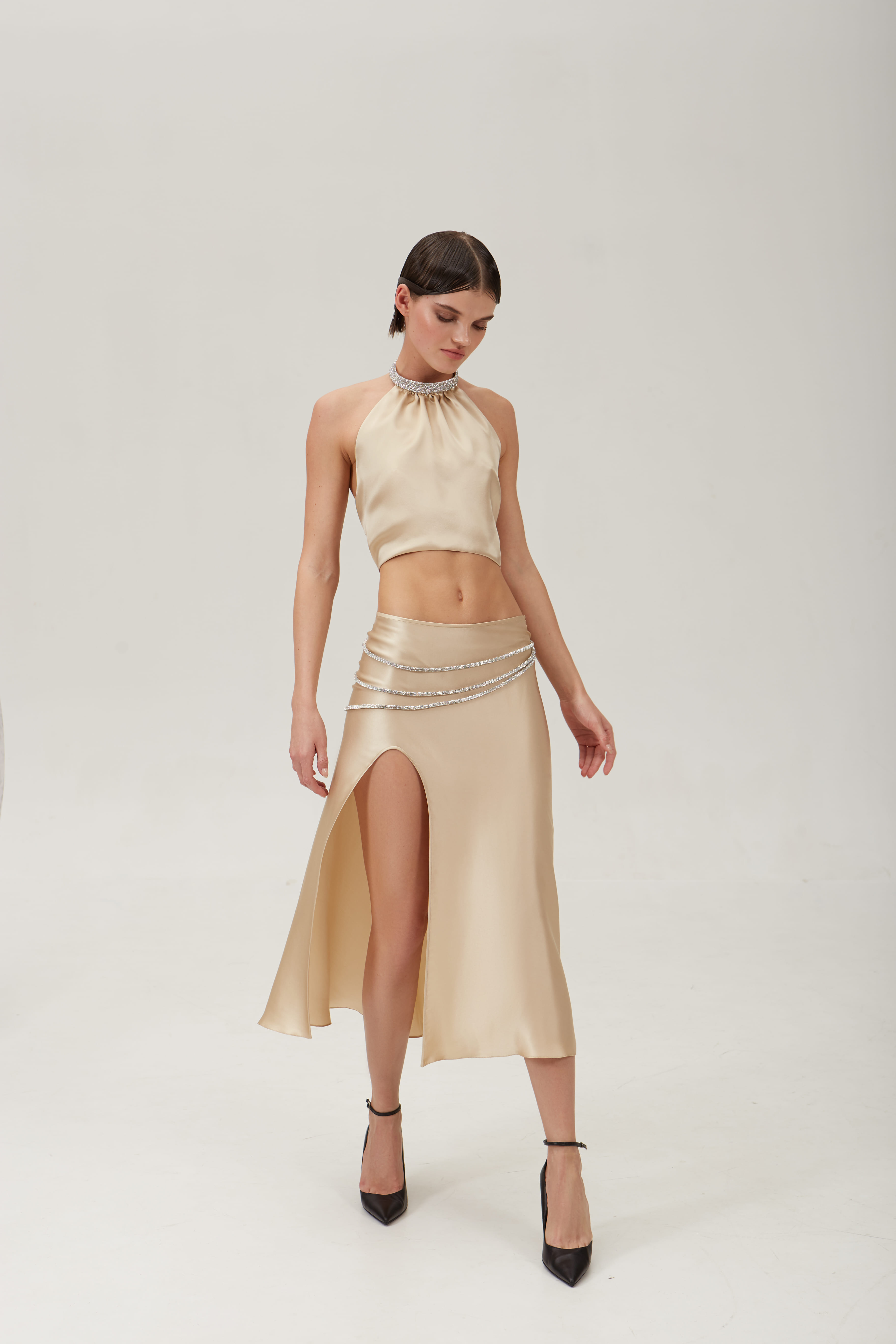 Laetitia silk skirt made by NUÉ