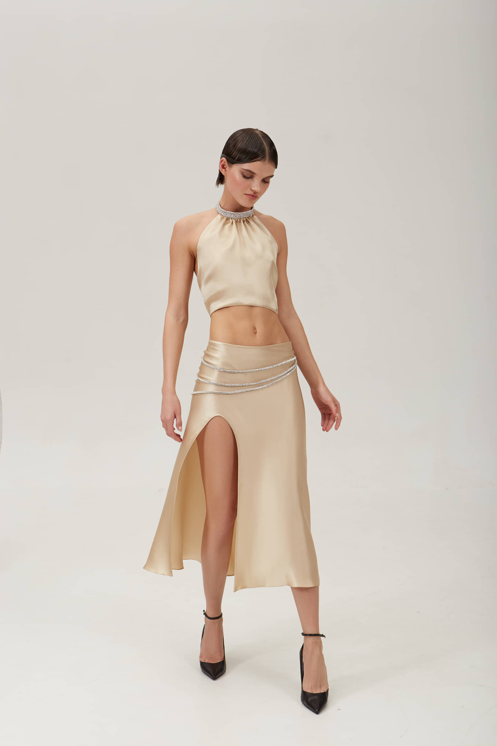 Laetitia silk skirt made by NUÉ