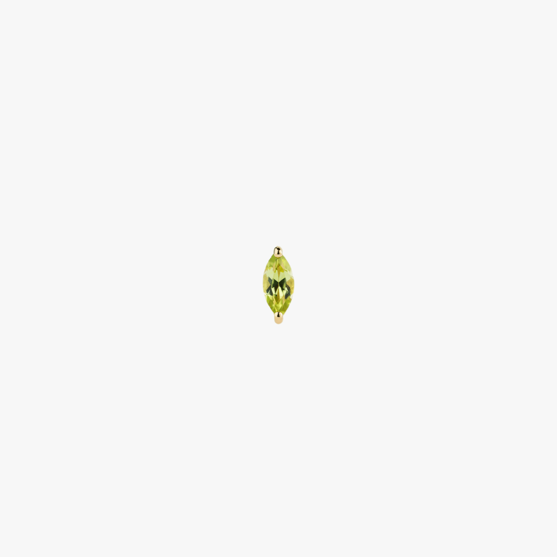 MARQUISE CUT PERIDOT LABRET - YELLOW GOLD made by ENNUI