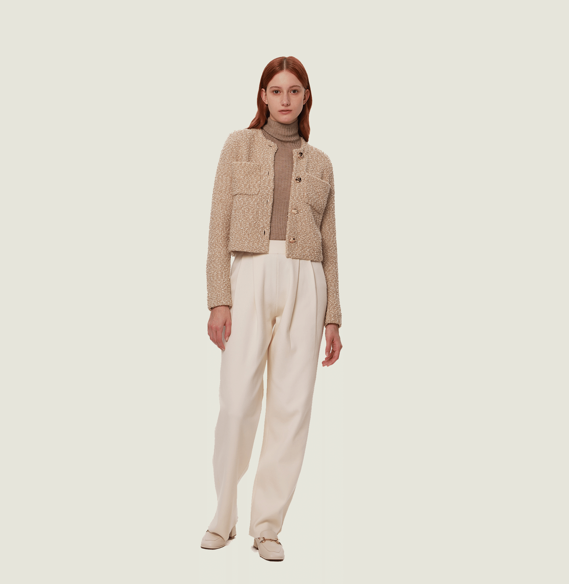 BOUCLÉ JACKET WITH POCKETS made by CRUSH Collection