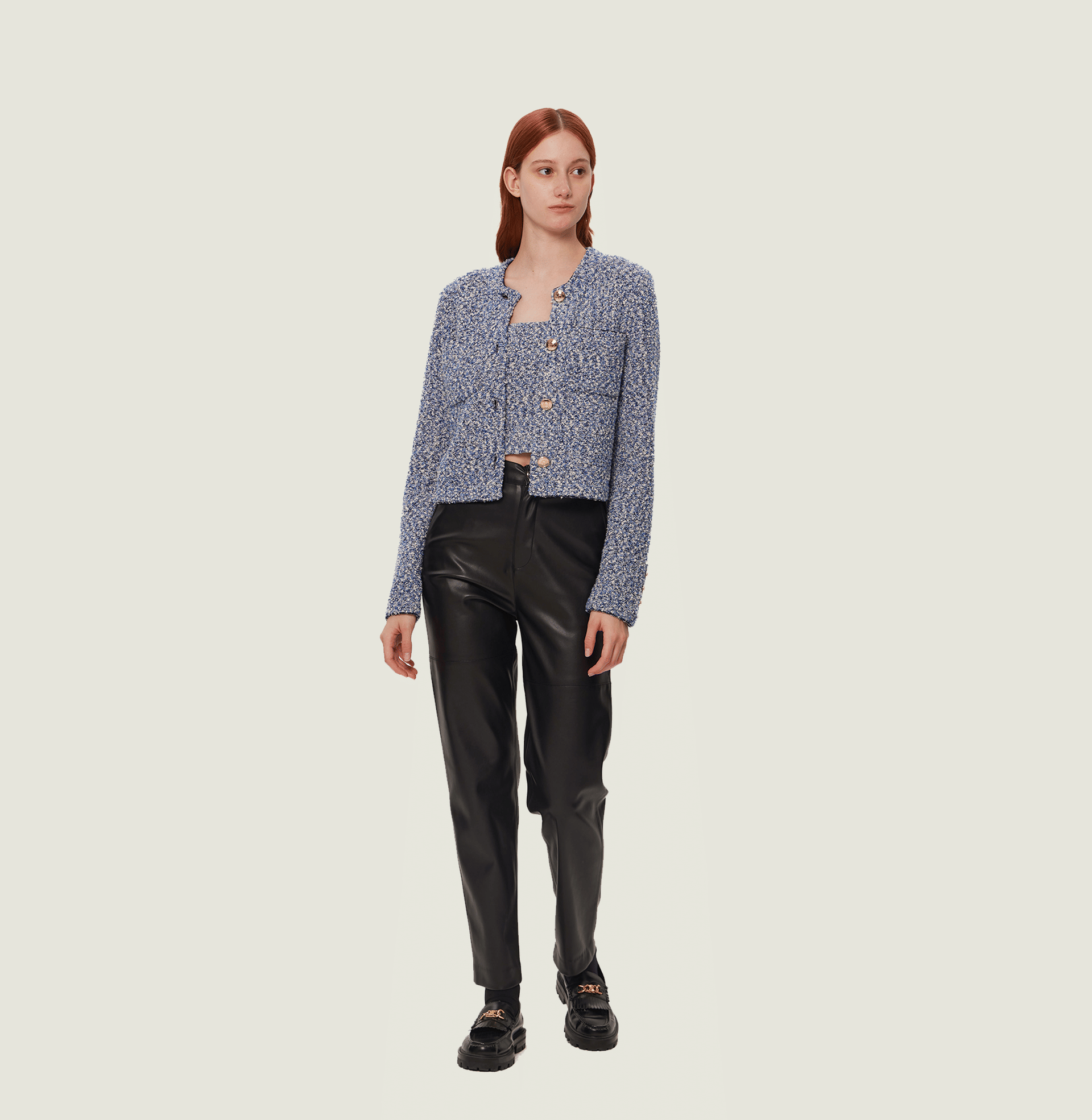 BOUCLÉ JACKET WITH POCKETS made by CRUSH Collection