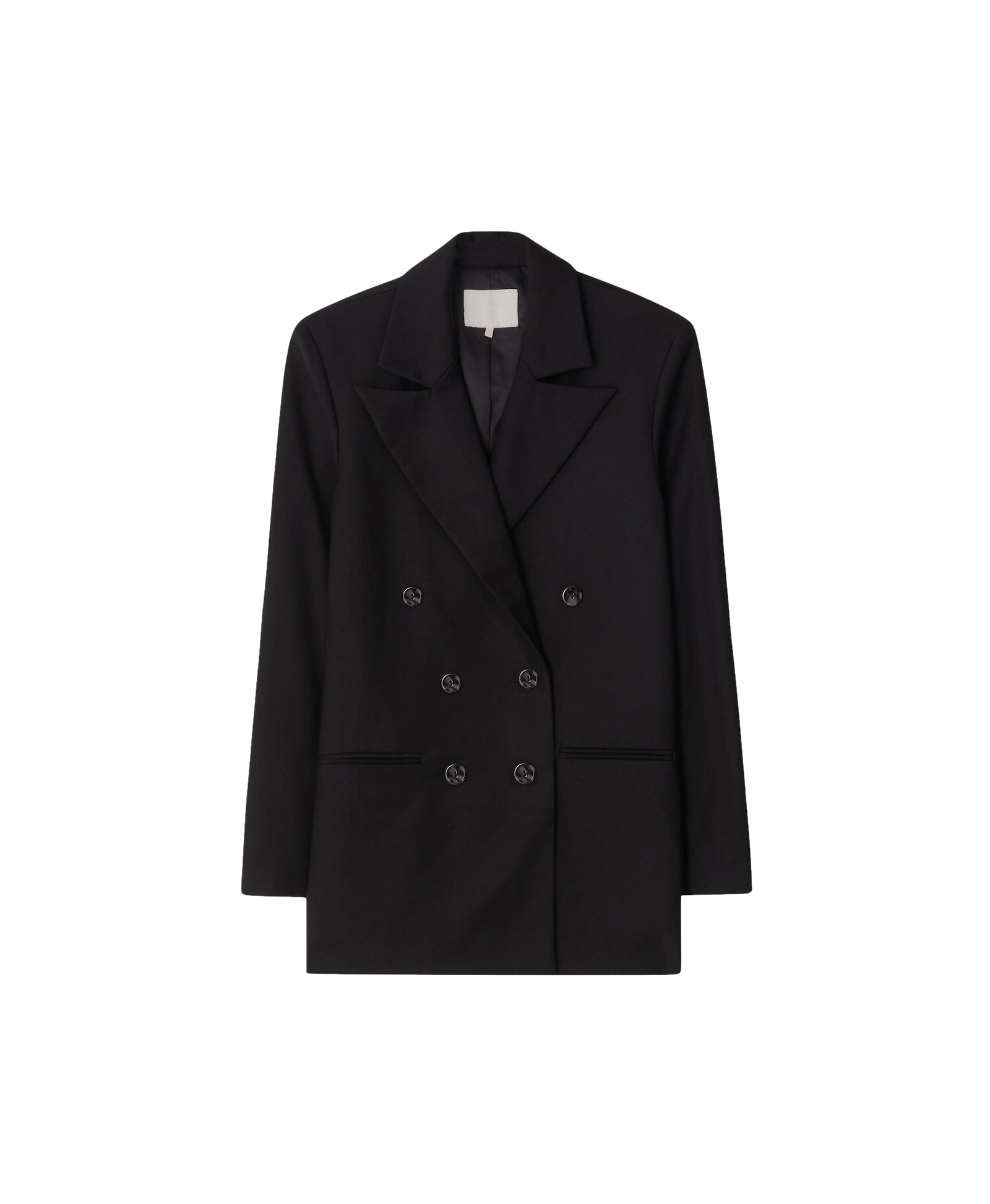 Hannah Wool Blazer in Black made by AÉRYNE