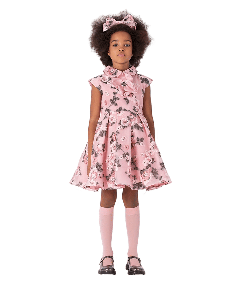 Floral Jacquard Girls Dress made by Mama Luma