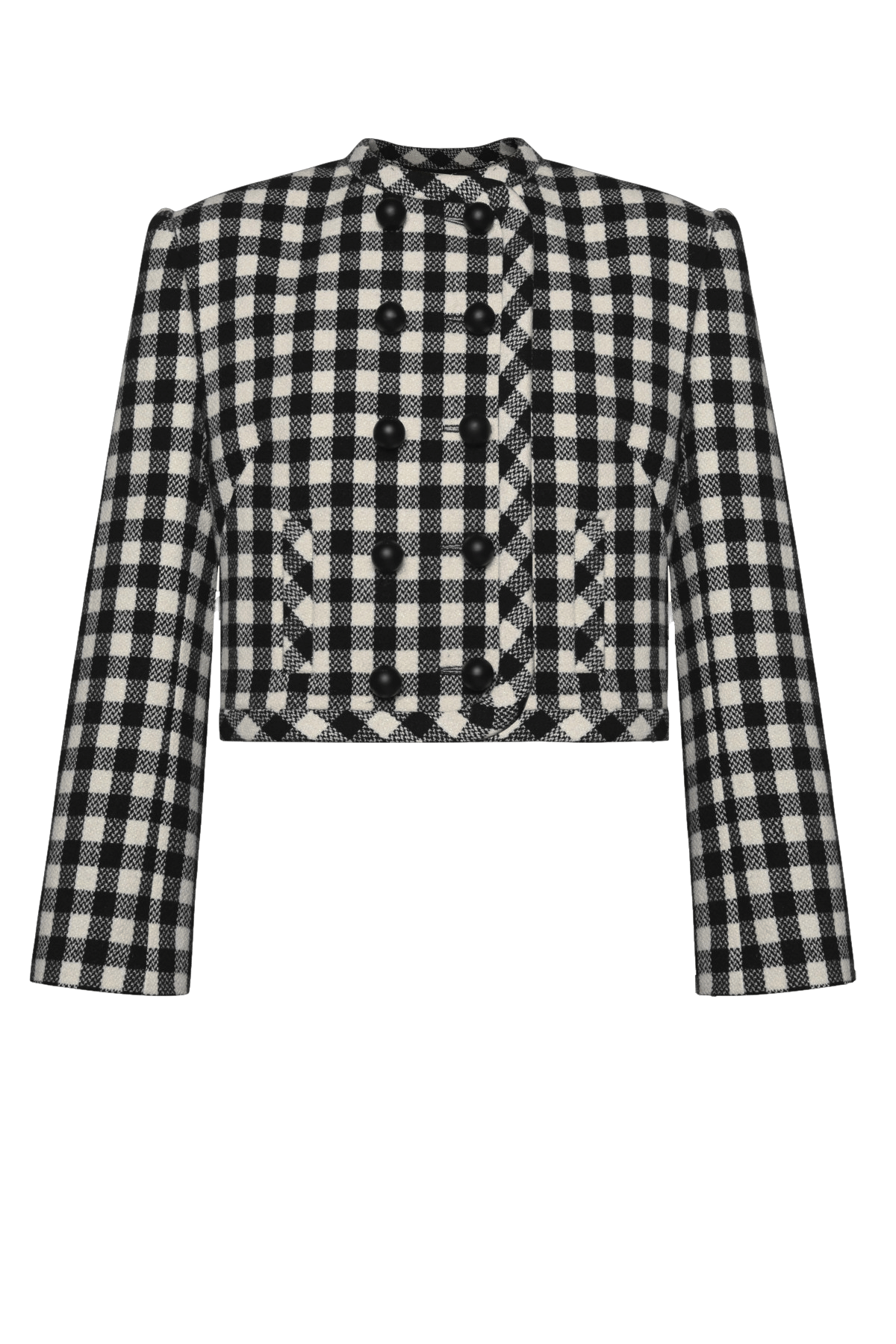 CHECKED DOUBLE-BREASTED JACKET made by KEBURIA