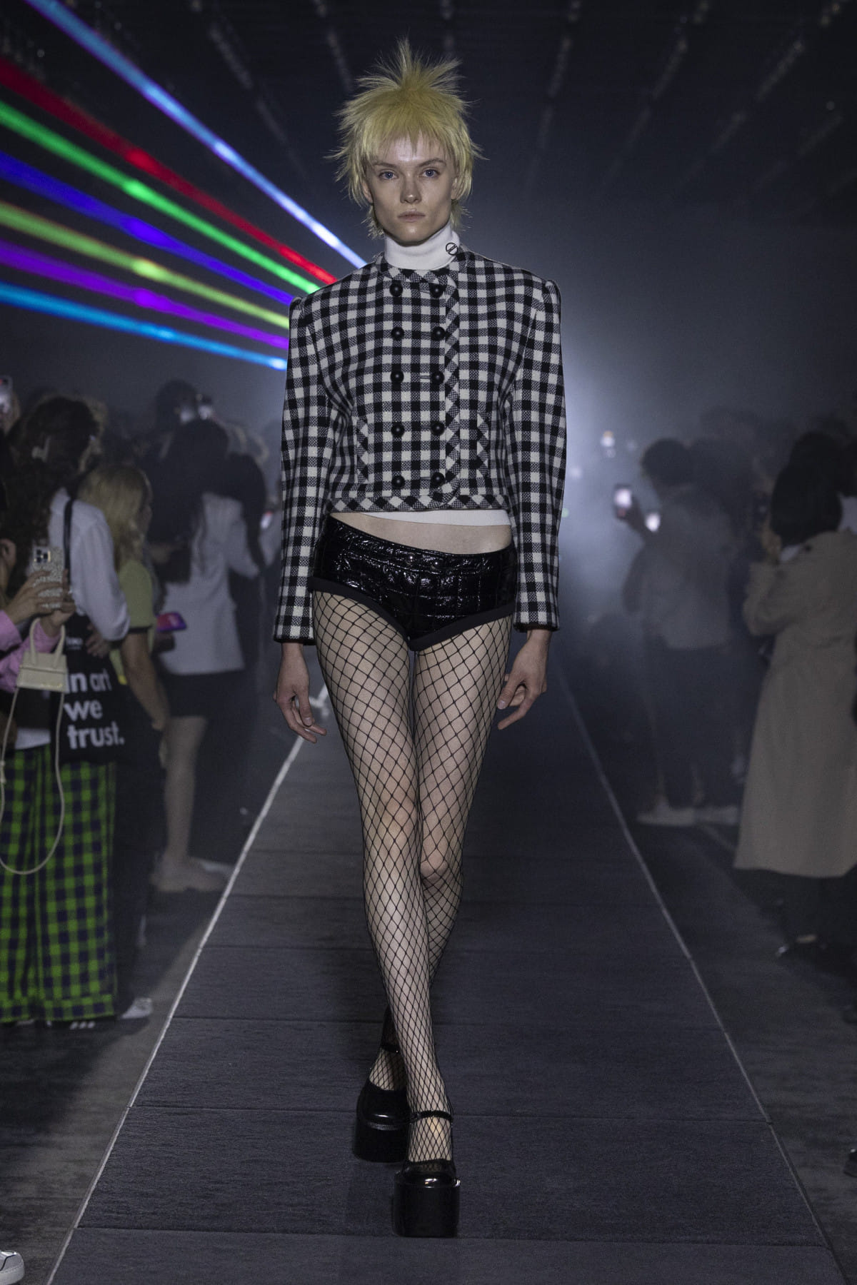 CHECKED DOUBLE-BREASTED JACKET made by KEBURIA