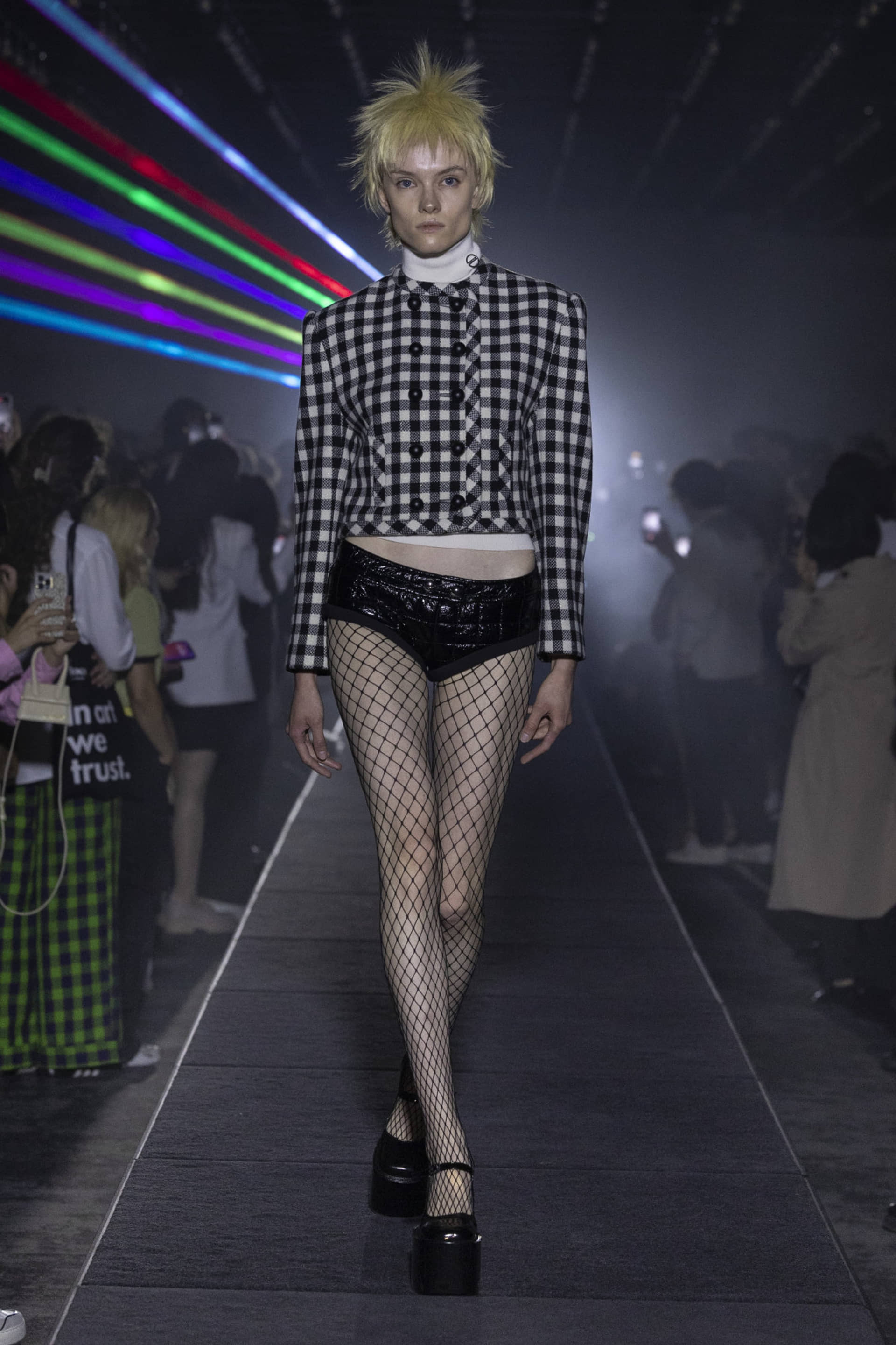 CHECKED DOUBLE-BREASTED JACKET made by KEBURIA