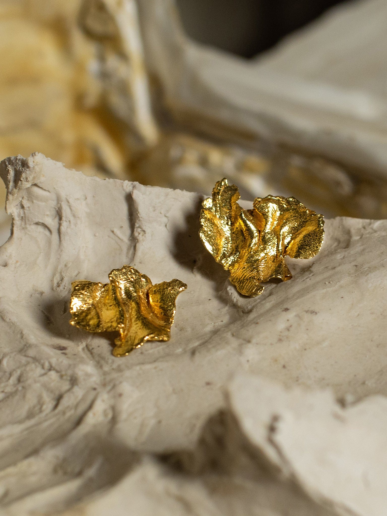 Artemis Goddess Earrings Gold in Gold made by Eva Remenyi