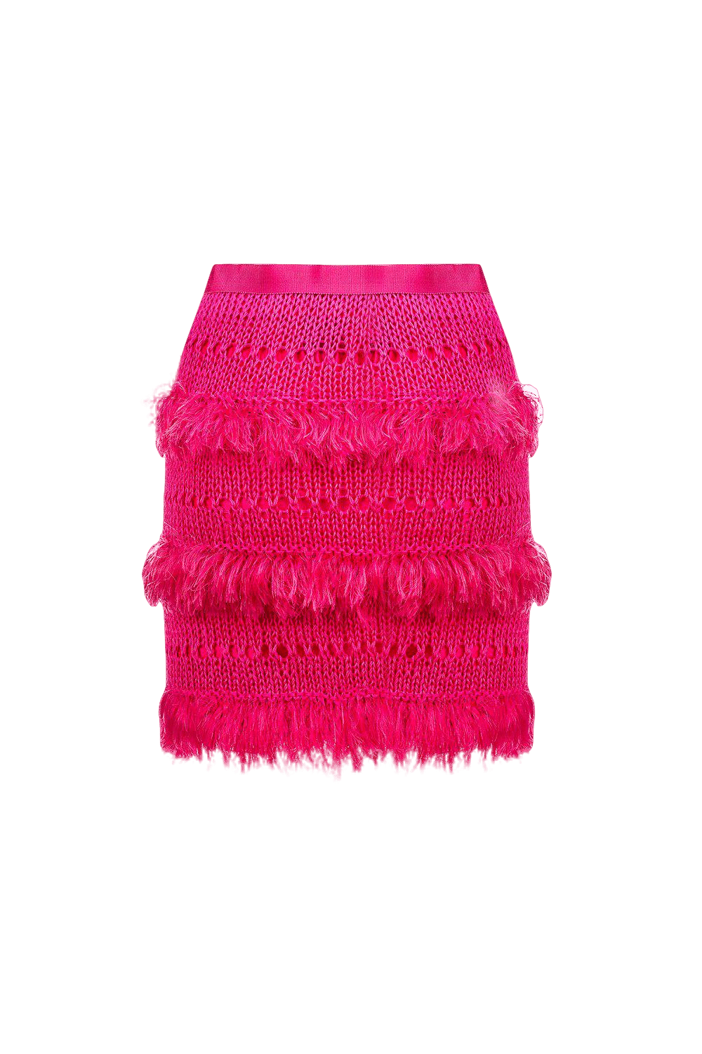 Purple Handmade Knit Skirt made by ANDREEVA