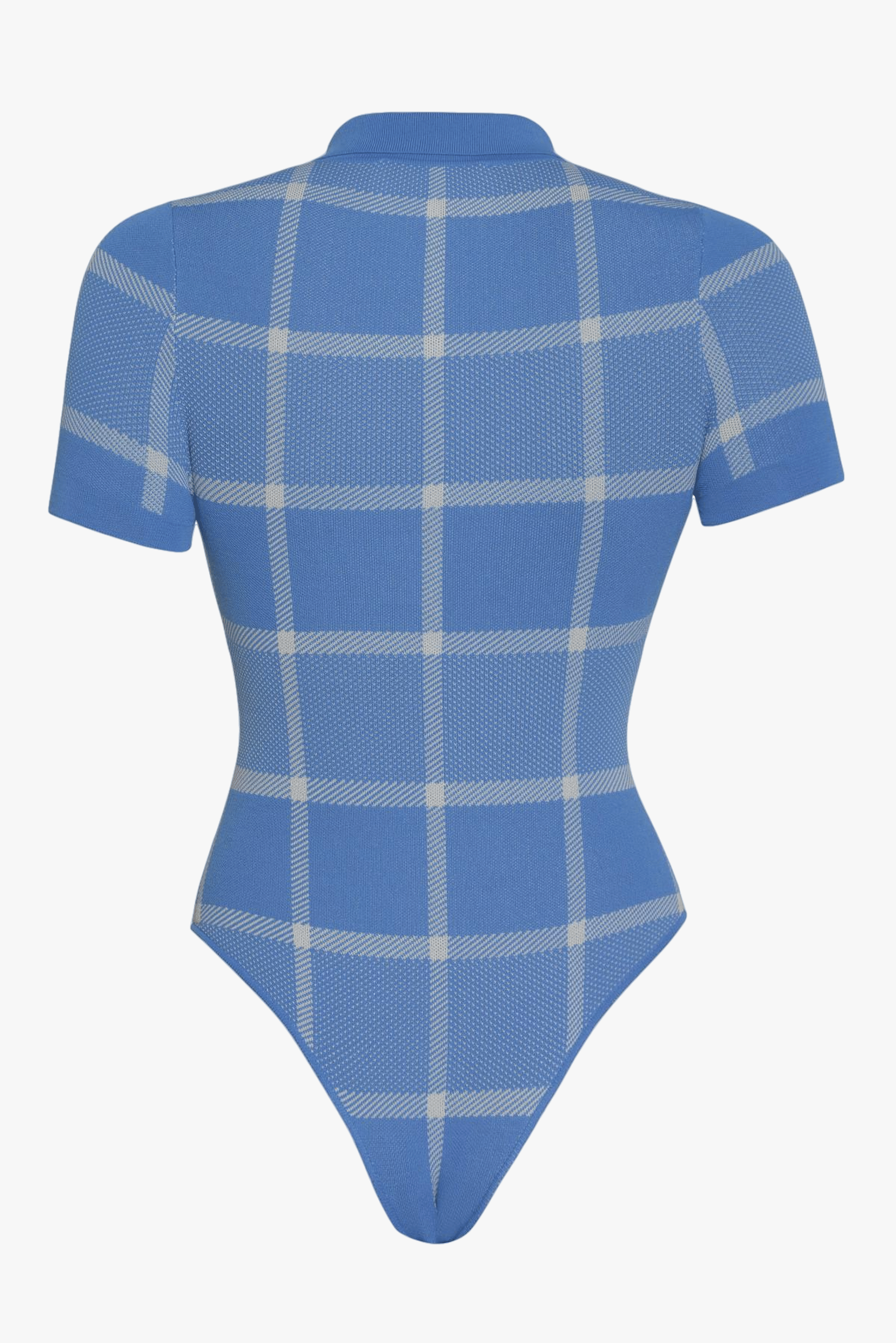 KNIT TARTAN BODYSUIT made by KEBURIA