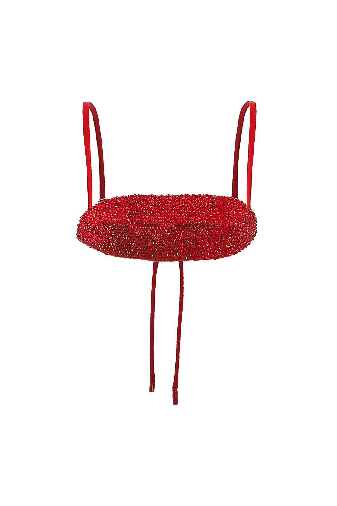 Red crystal bra made by Compte Spain