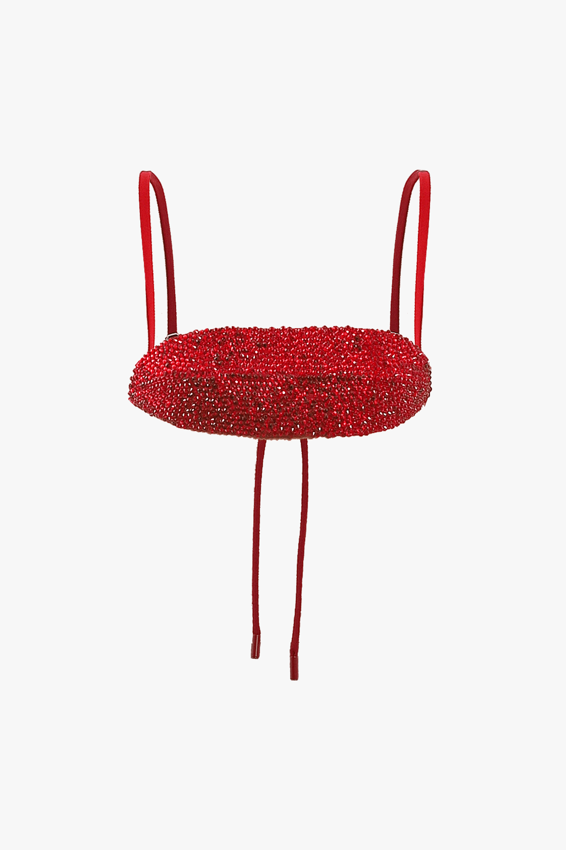 Red crystal bra made by Compte Spain