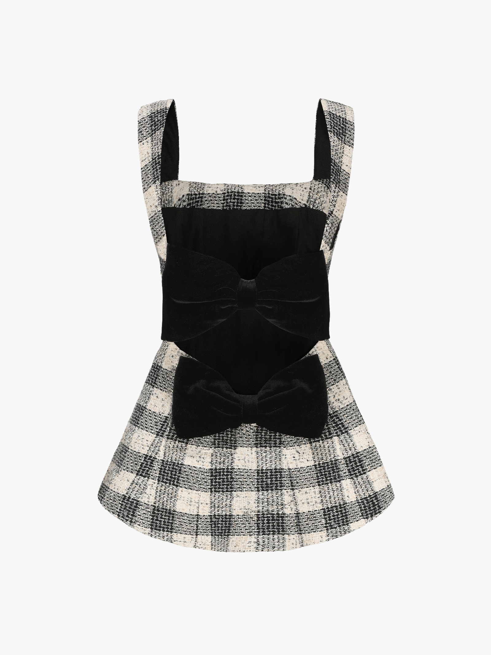 Anabella Bow Top (Black Checkered) made by Nana Jacqueline