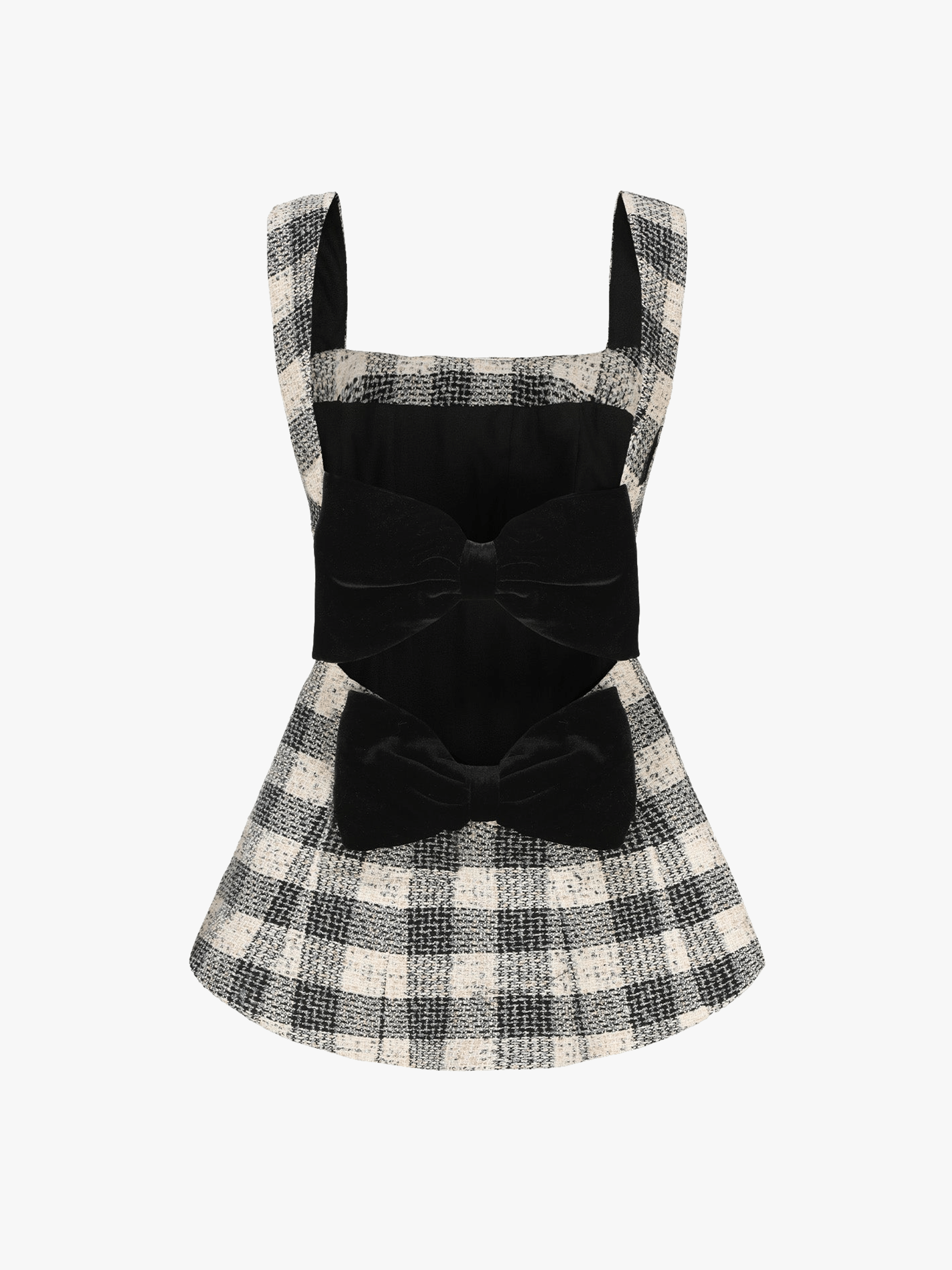 Anabella Bow Top (Black Checkered) made by Nana Jacqueline