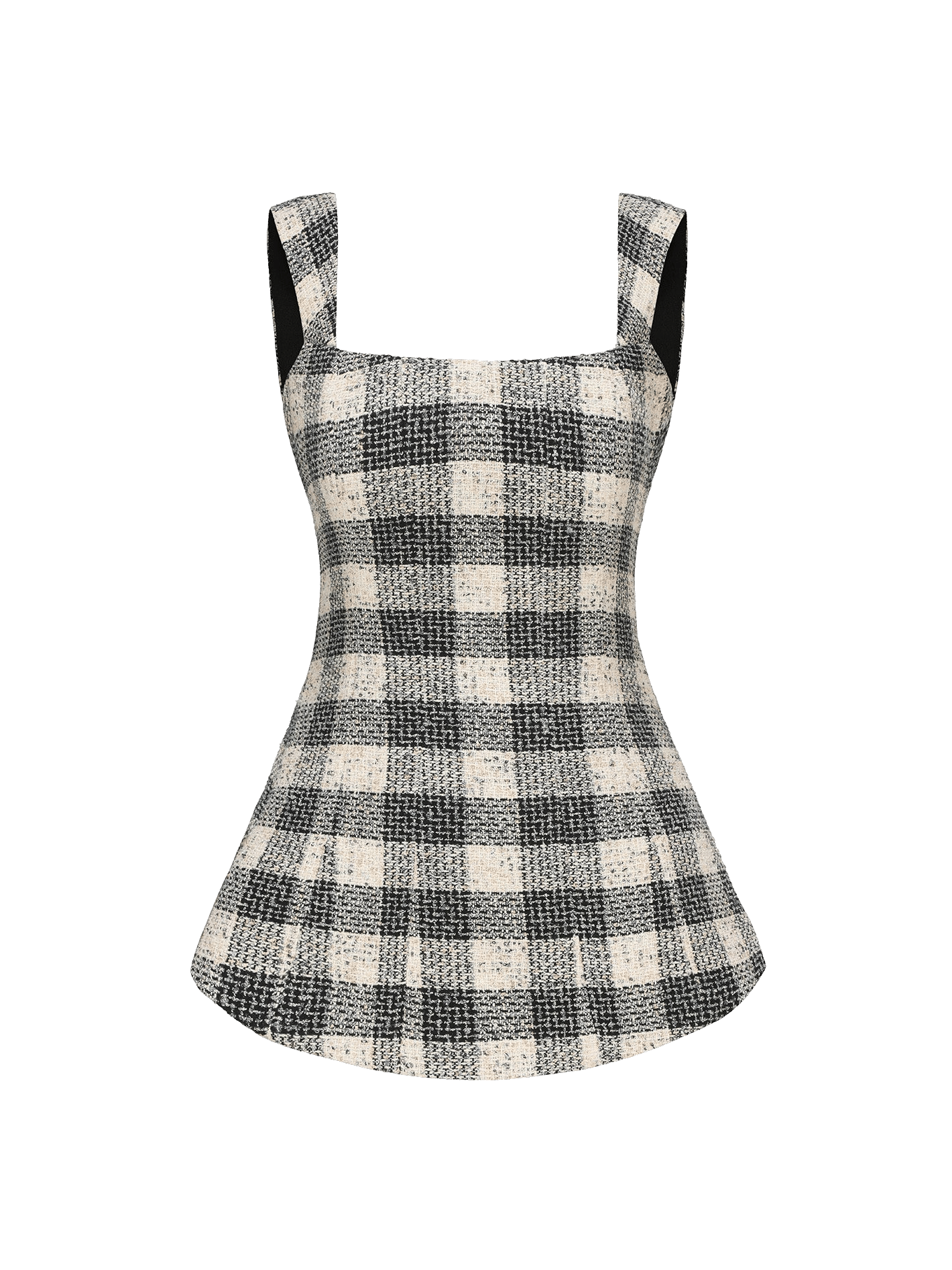 Anabella Bow Top (Black Checkered) made by Nana Jacqueline