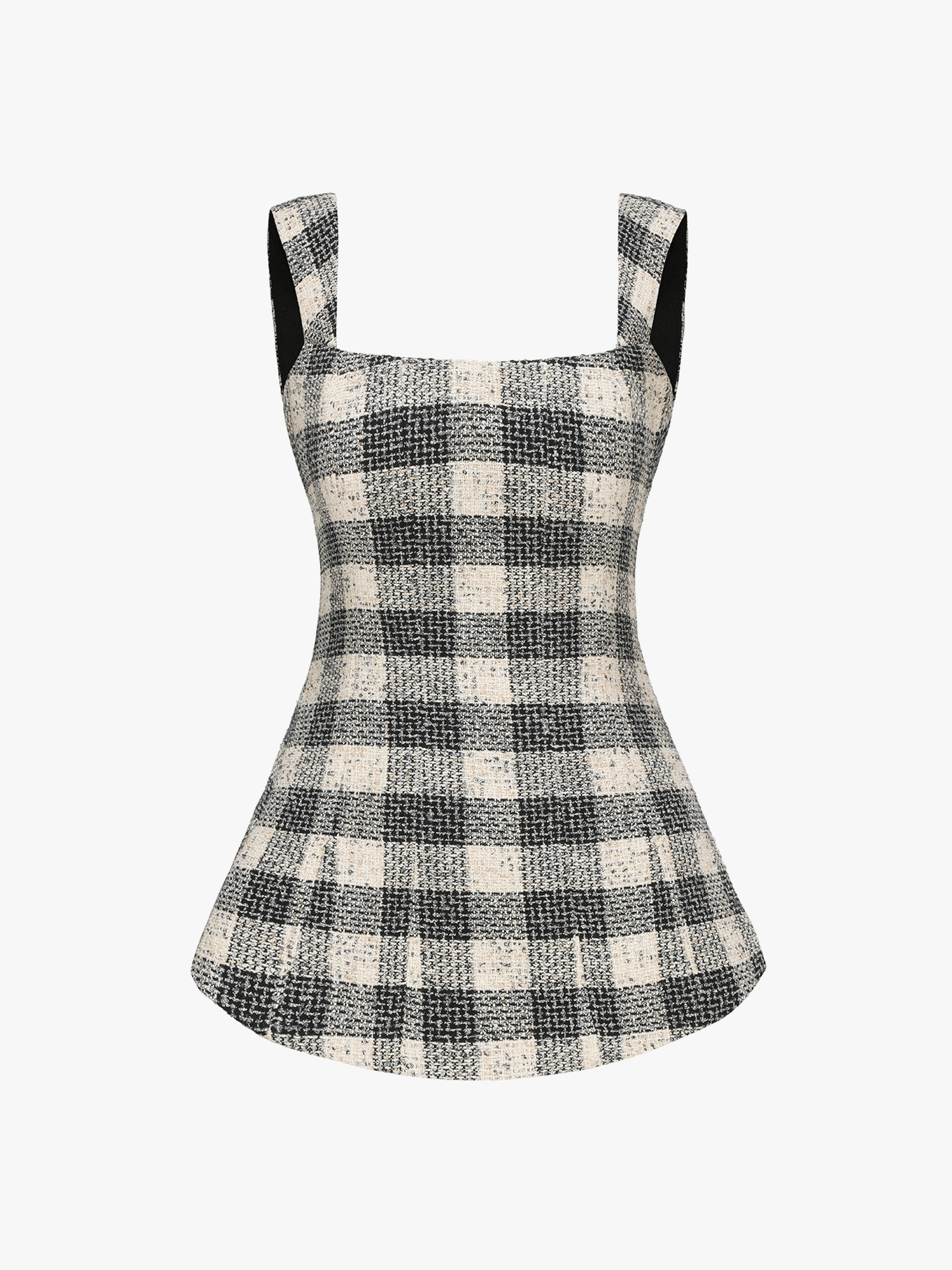 Anabella Bow Top (Black Checkered) made by Nana Jacqueline