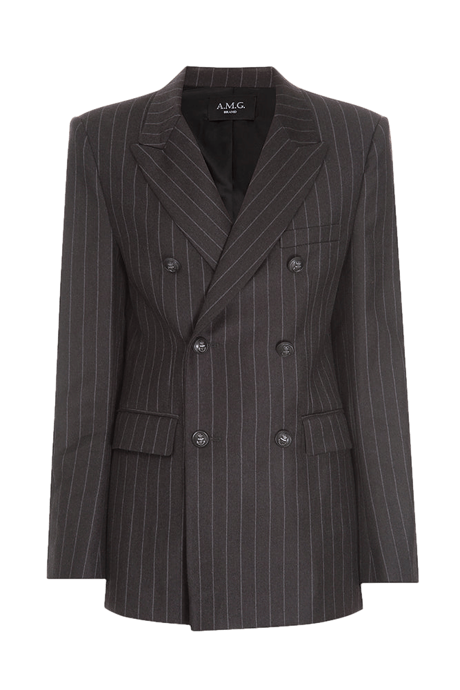 Striped Wool Jacket made by A.M.G