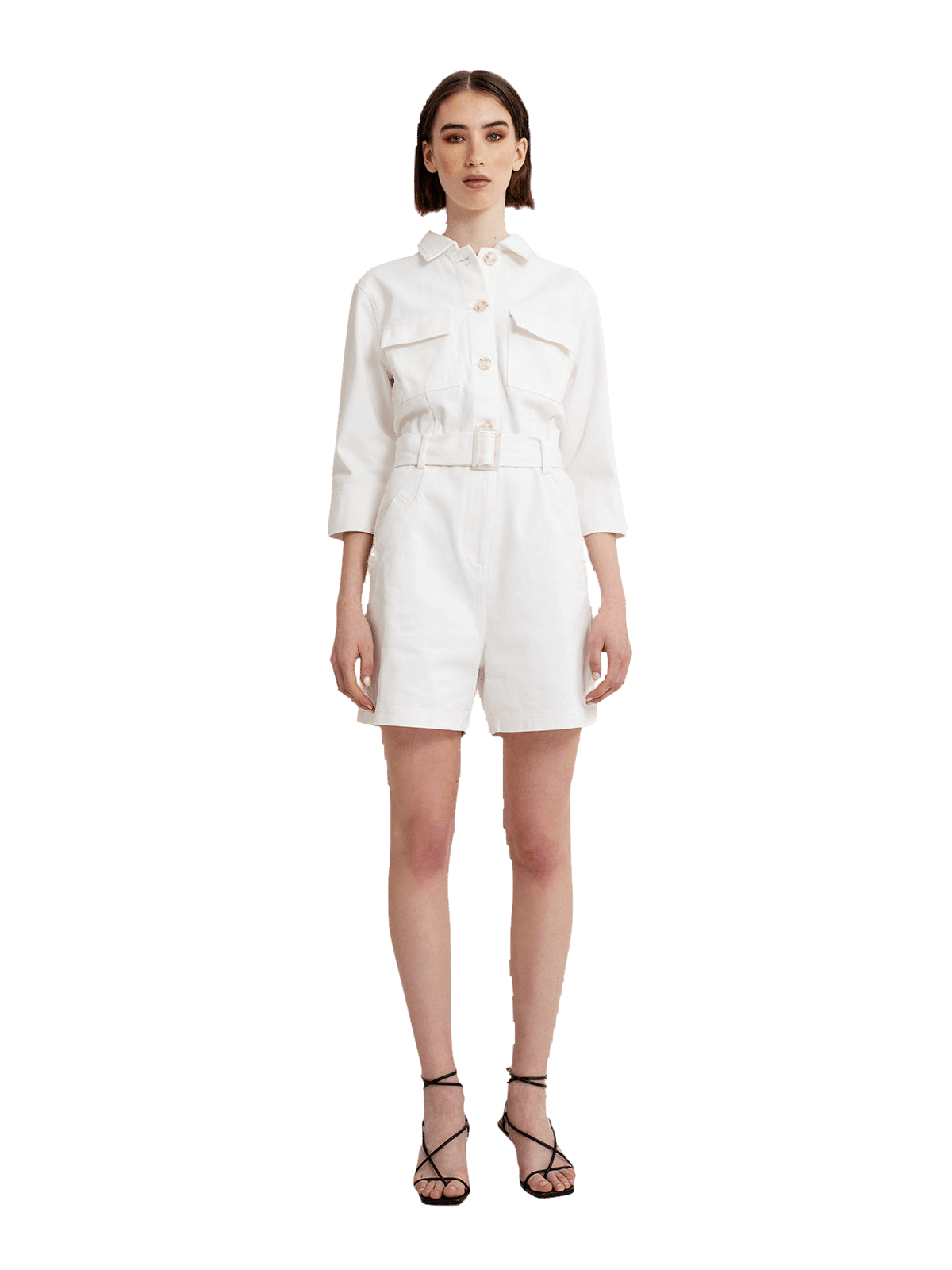 Gilda Jumpsuit in White made by AÉRYNE