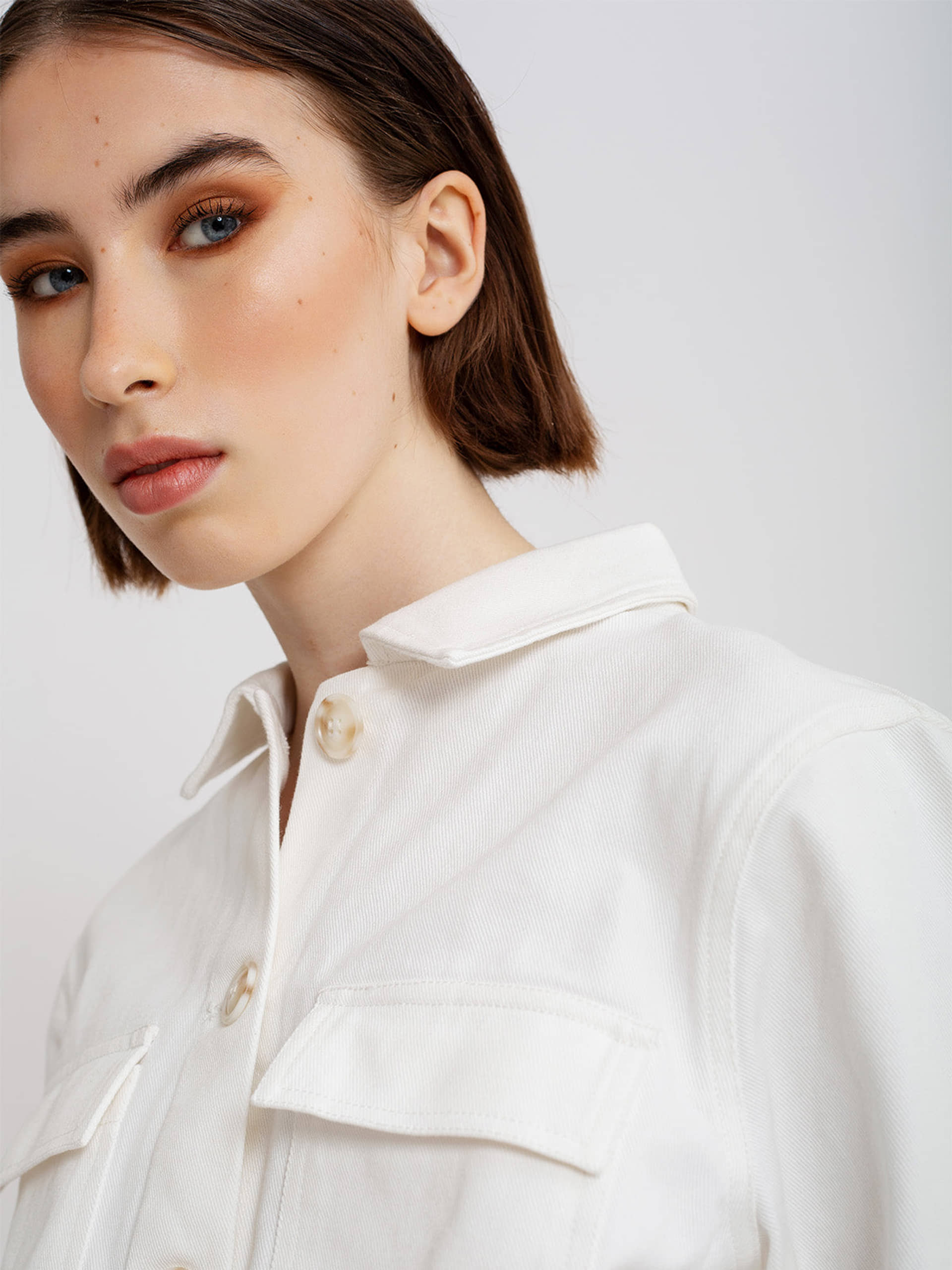 Gilda Jumpsuit in White made by AÉRYNE