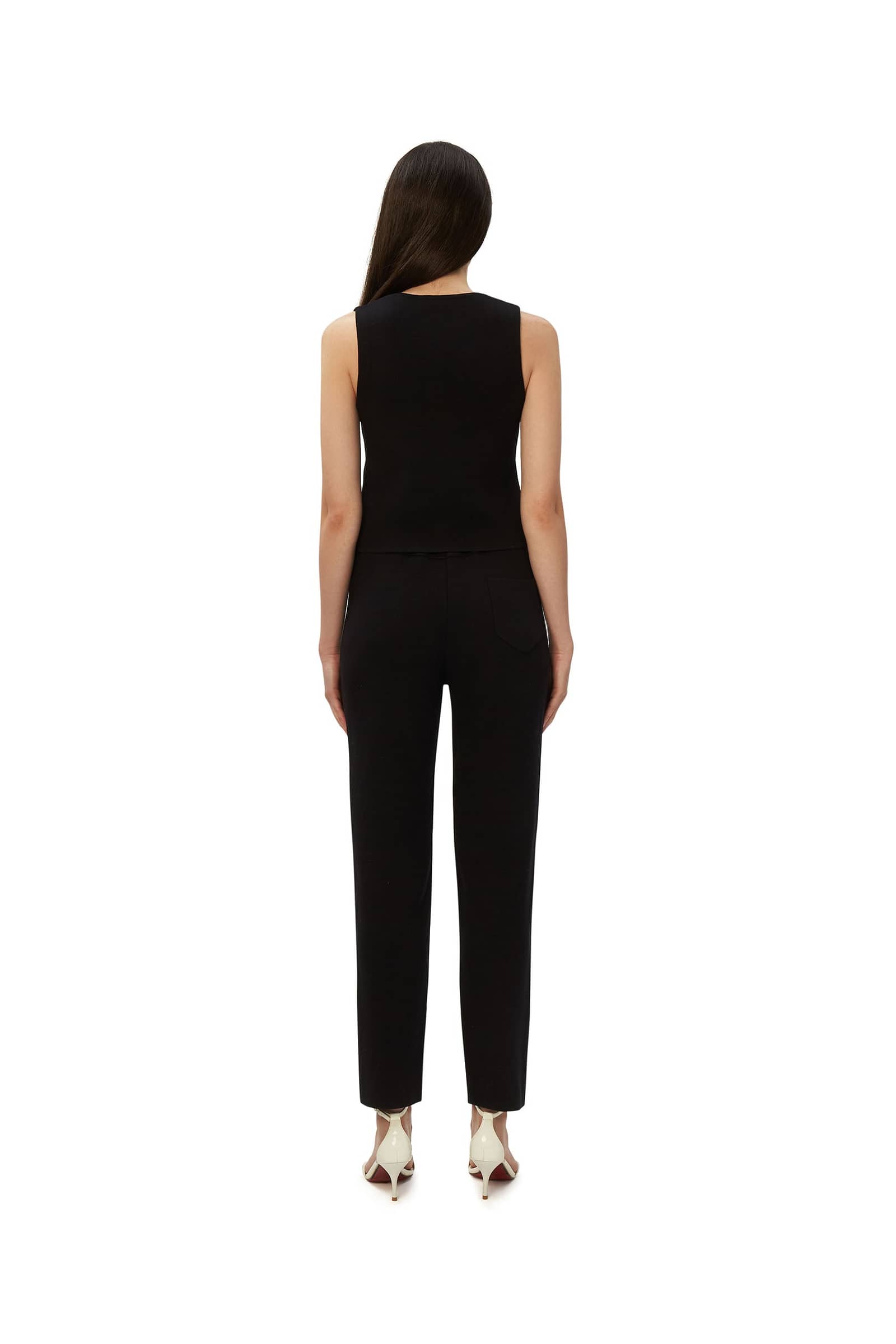 SILK SUIT PANTS in Black made by CRUSH Collection