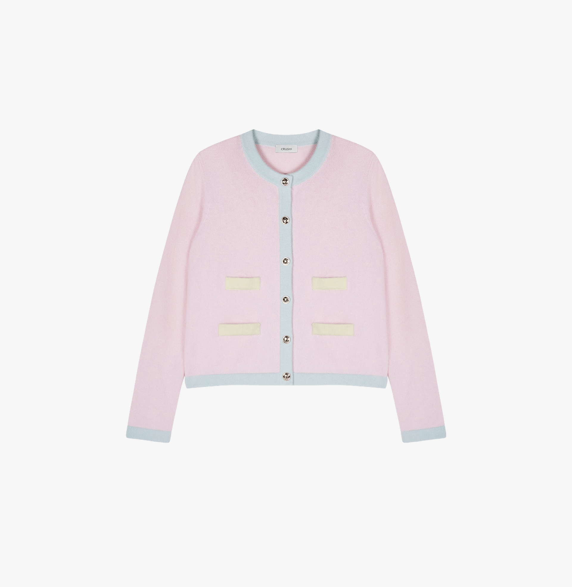 COLORBLOCKED CASHMERE CARDIGAN made by CRUSH Collection