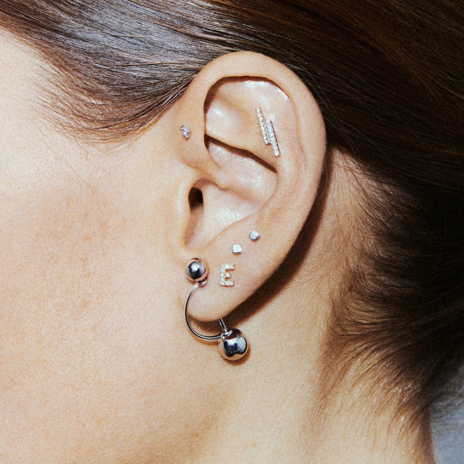 FULL MOON LABRET - WHITE GOLD made by ENNUI