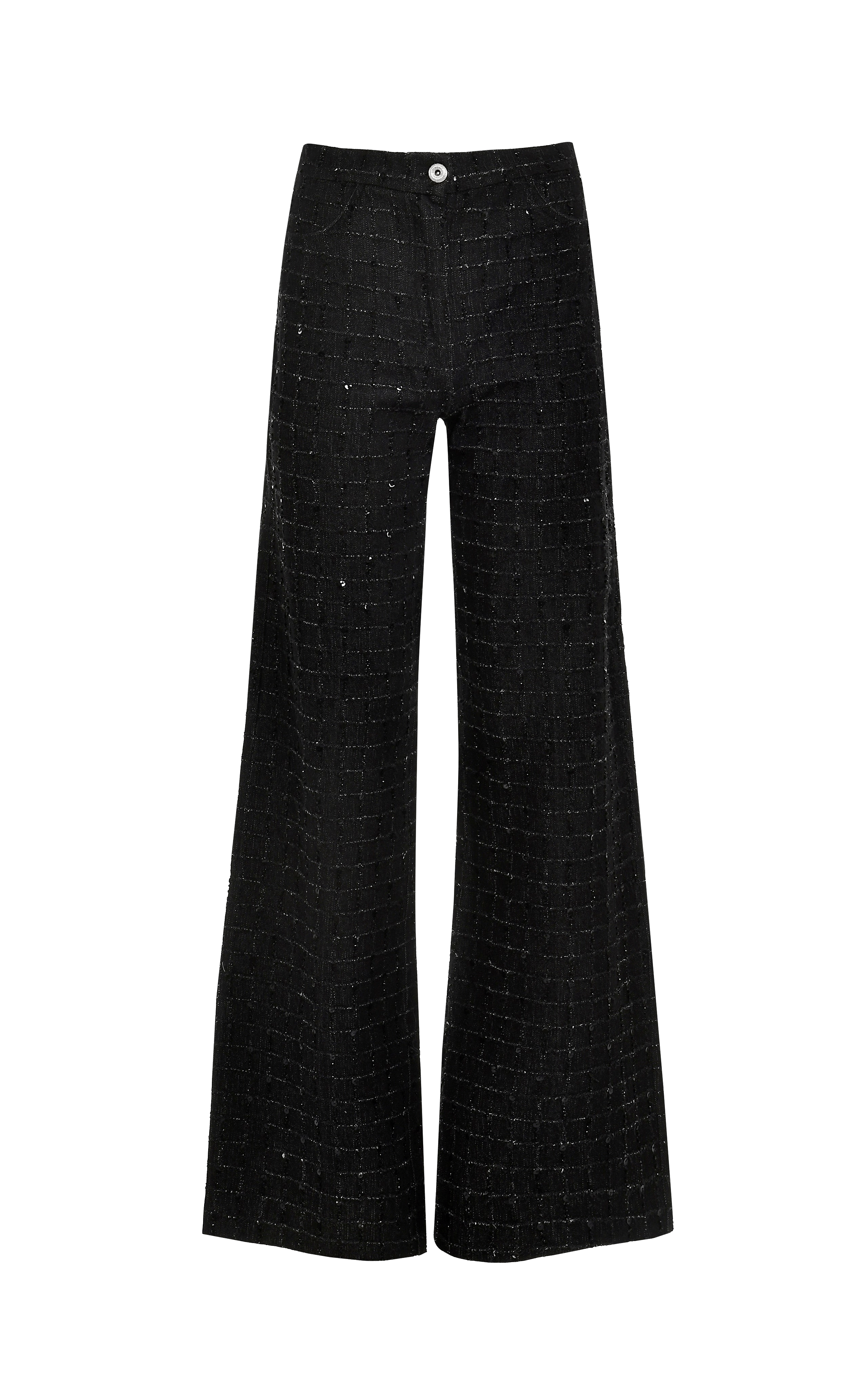 Sloan Lace Denim Pants - Handembroidered made by Francesca Miranda