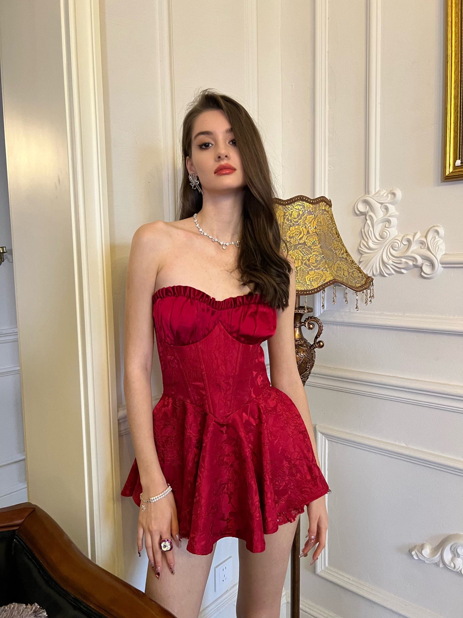 Airina Dress (Red) in Red made by Nana Jacqueline