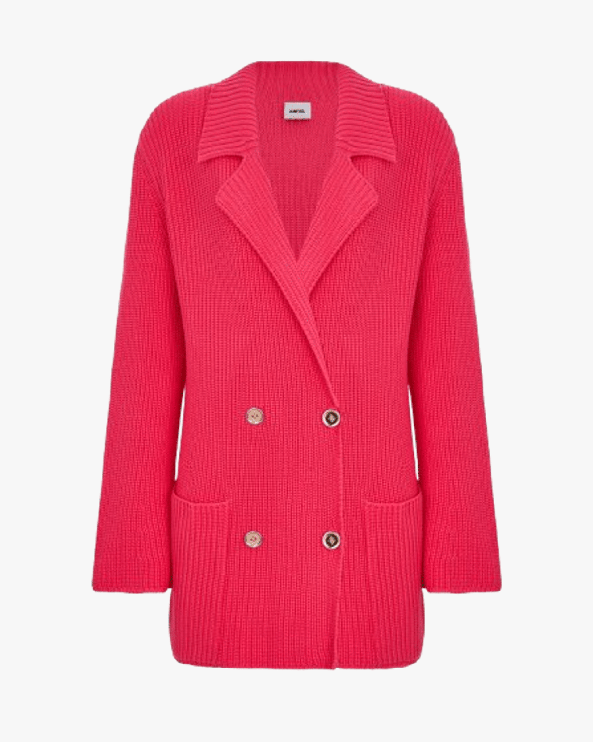 Brink pink cardigan made by KNITEL