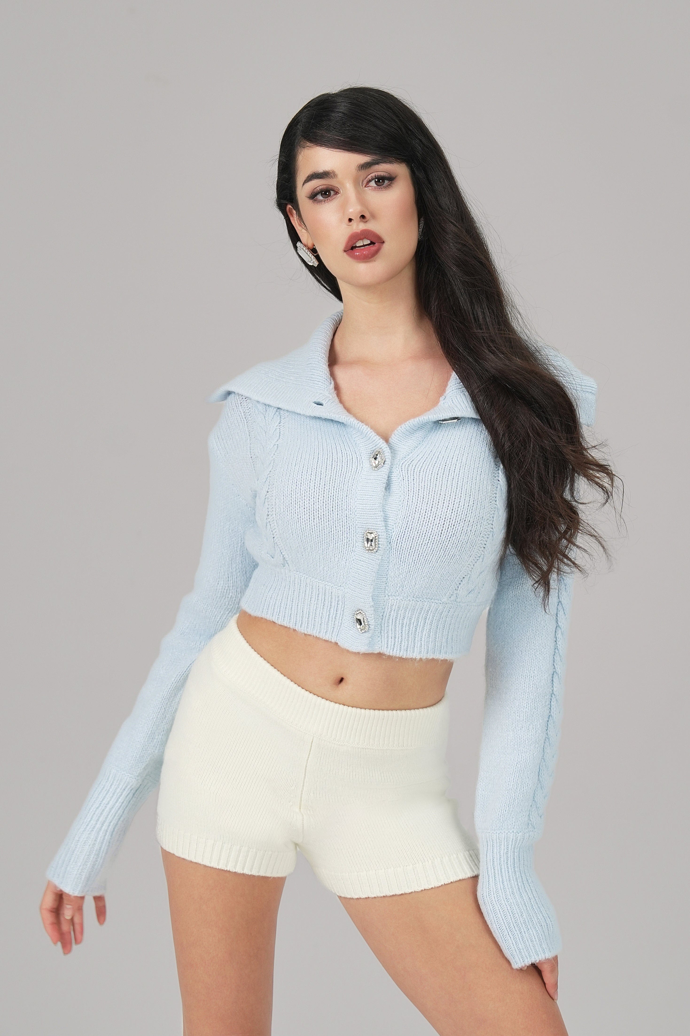 Addison Coat + Scarf Set (Blue) made by Nana Jacqueline