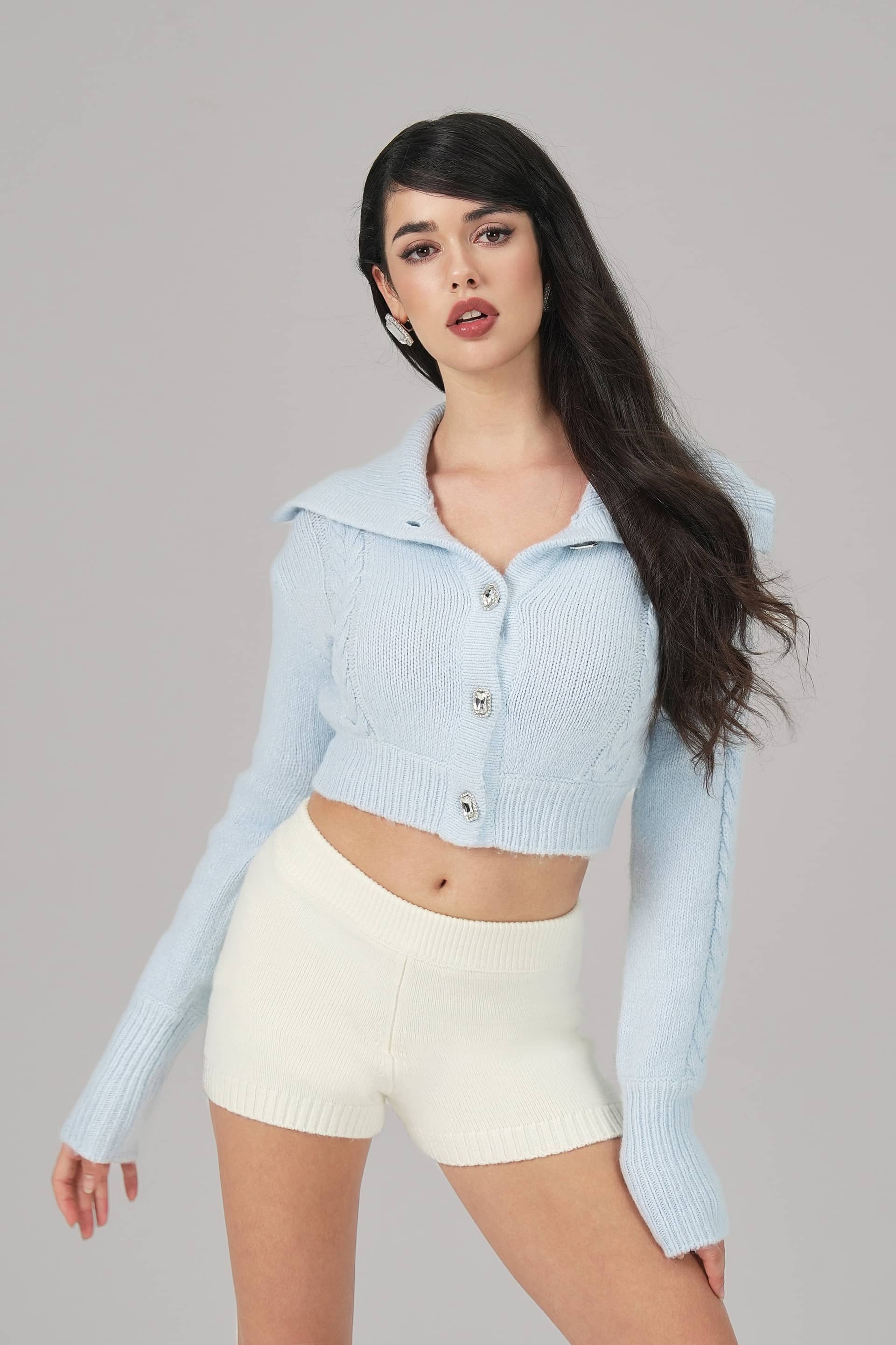 Addison Coat + Scarf Set (Blue) made by Nana Jacqueline