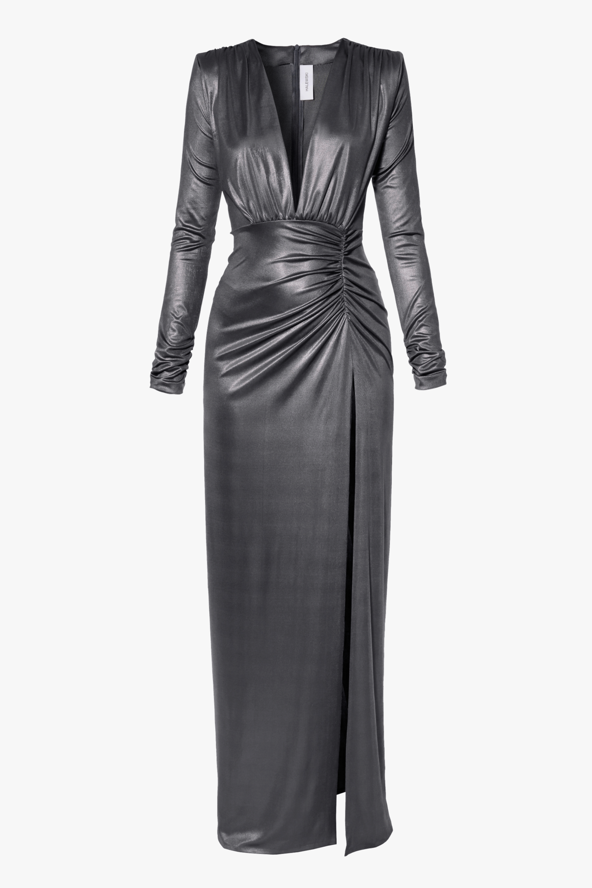 Dress Clarissa Grey Pearl made by HALEWSKI