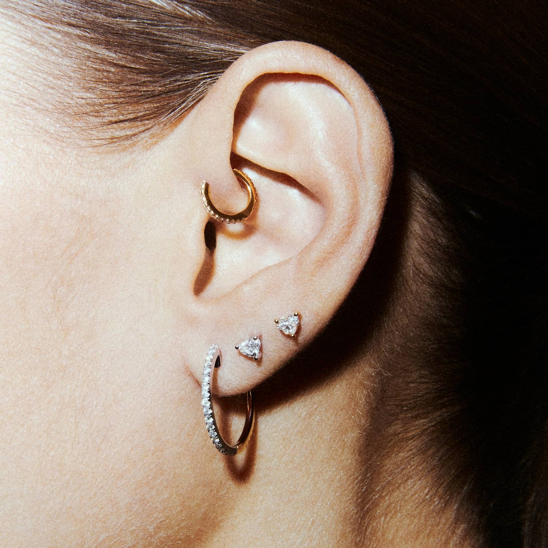 HEART LABRET - WHITE DIAMOND & WHITE GOLD made by ENNUI