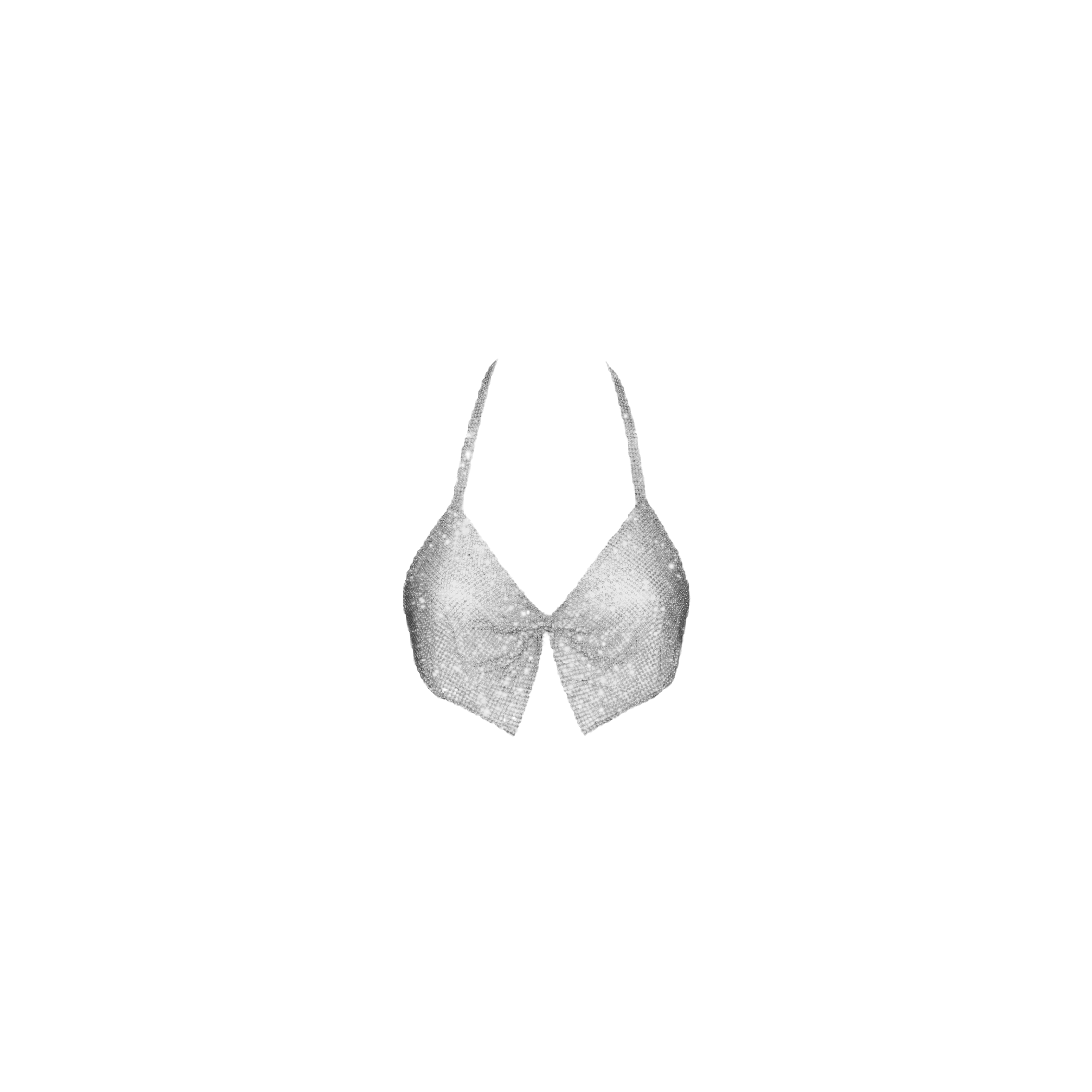 Silver crystals bow top made by Daniele Morena