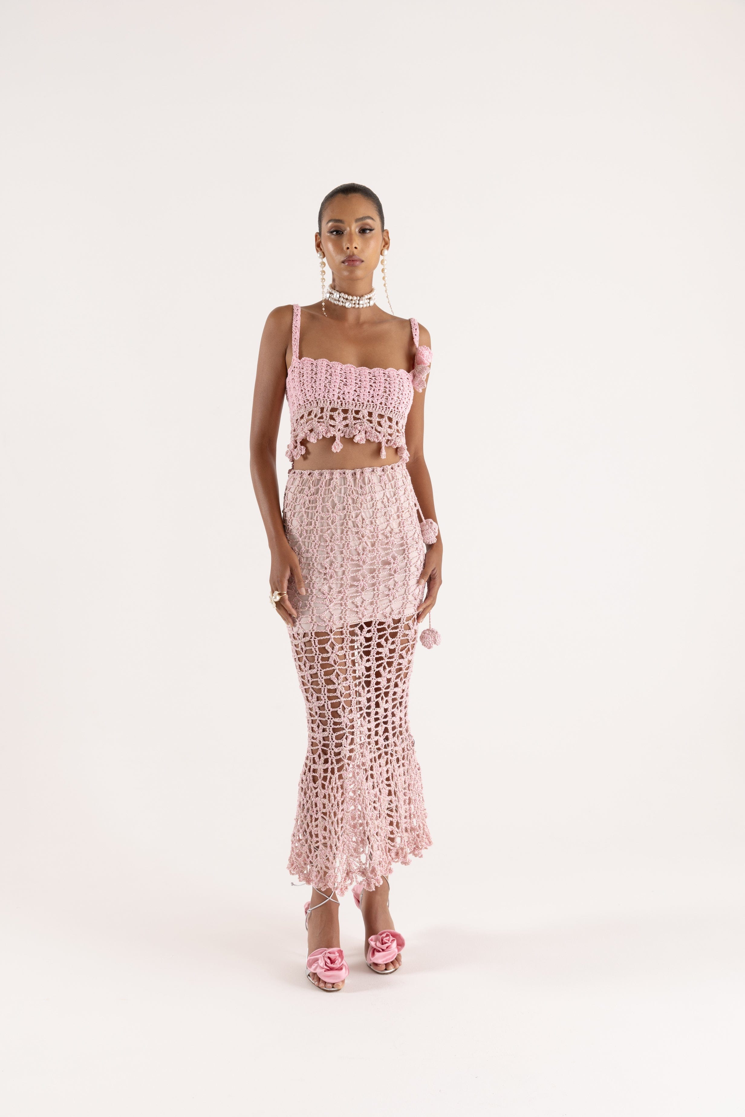 Pink Vanilla Handmade Knit Skirt made by ANDREEVA