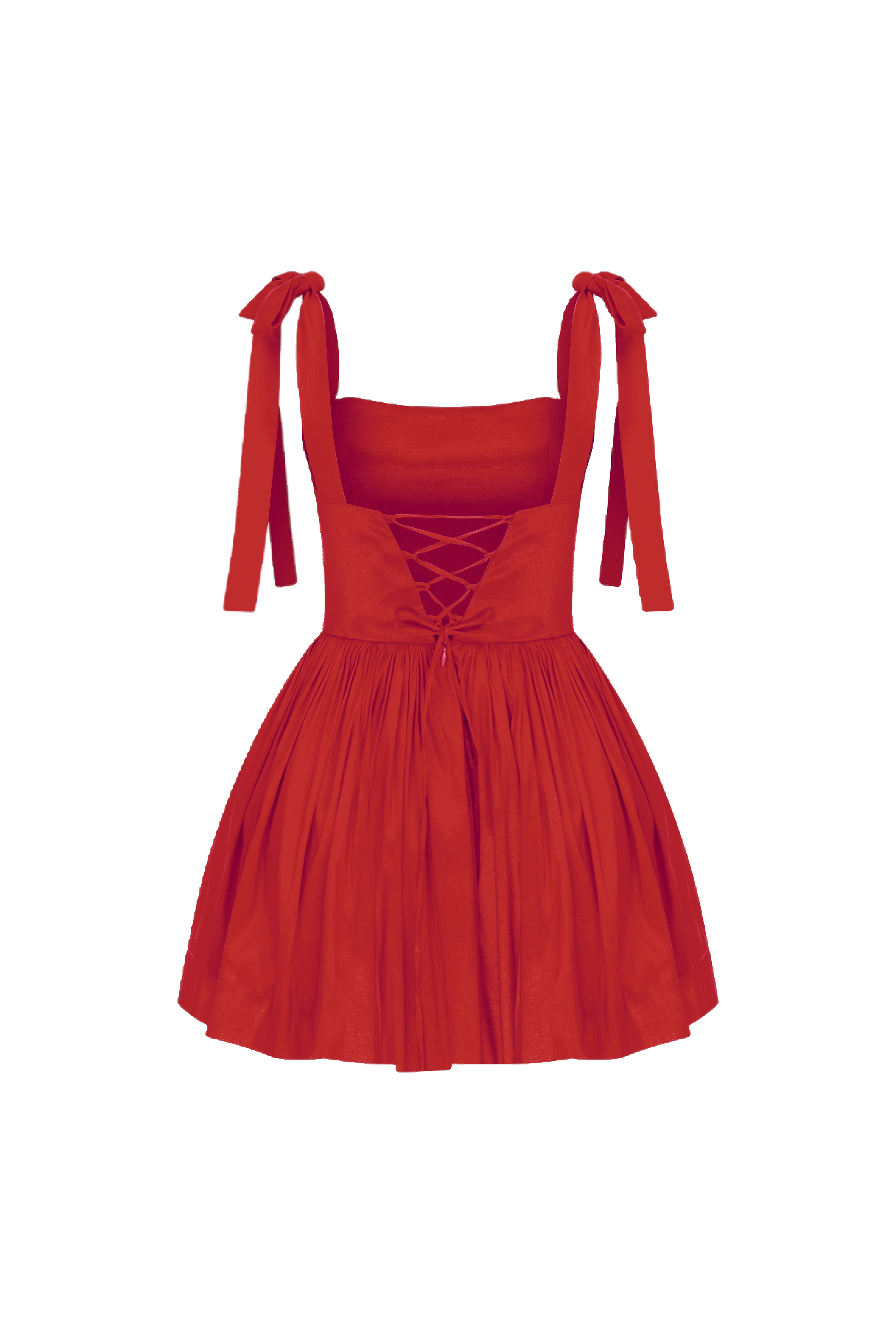 Sibby Mini Dress in Rouge in Red made by Nazli Ceren