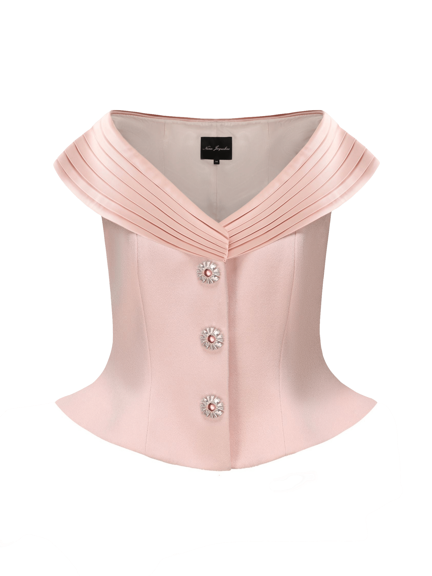 Belle Satin Top (Light Pink) (Final Sale) in Pink made by Nana Jacqueline