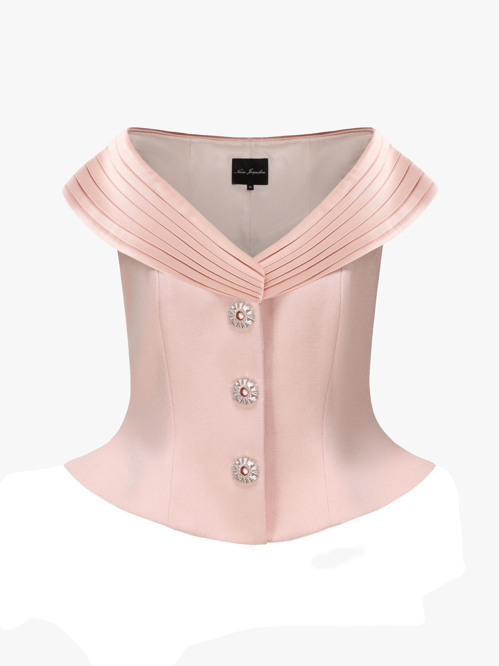 Belle Satin Top (Light Pink) (Final Sale) in Pink made by Nana Jacqueline