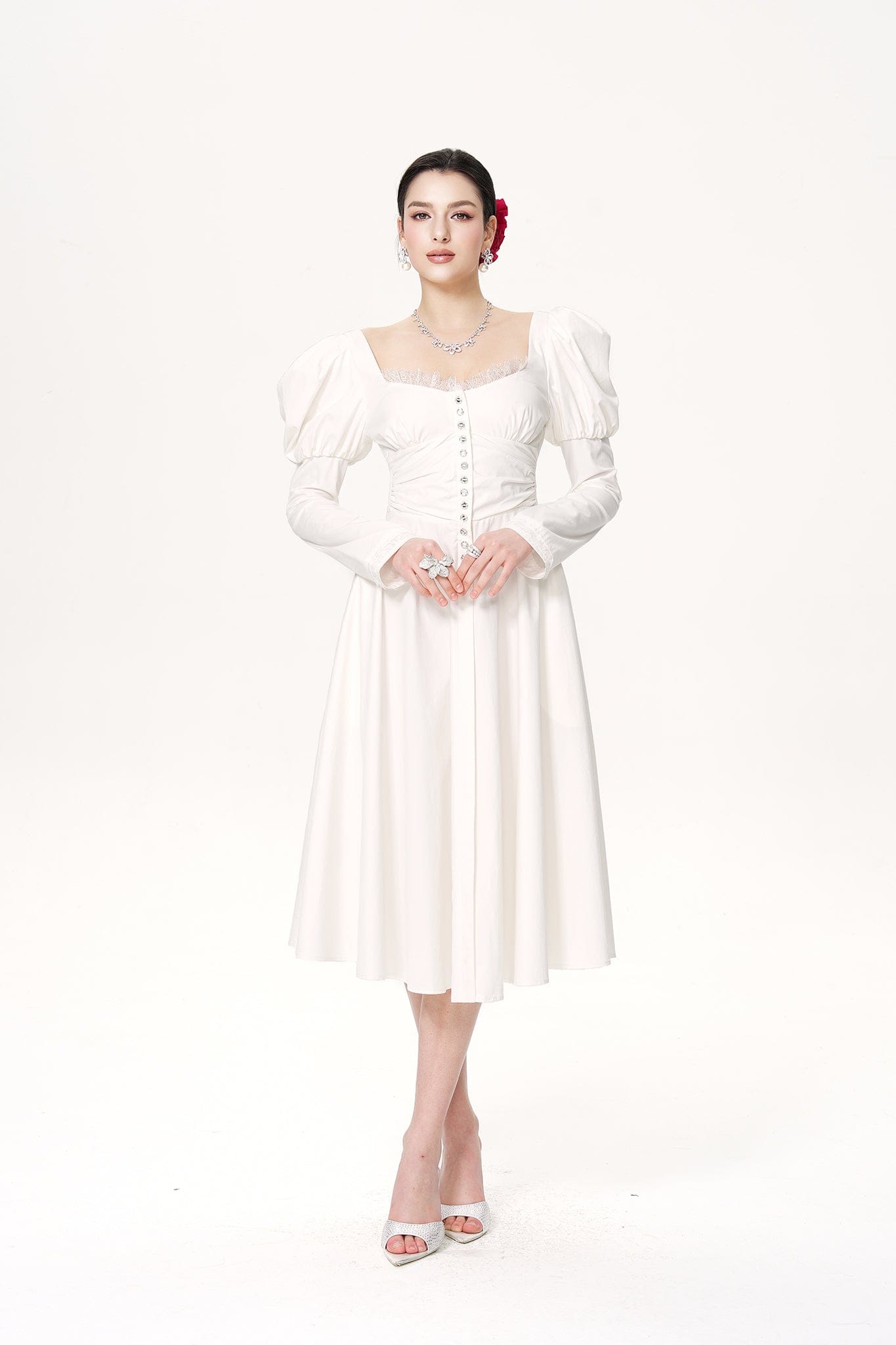 Livia Dress (White) made by Nana Jacqueline