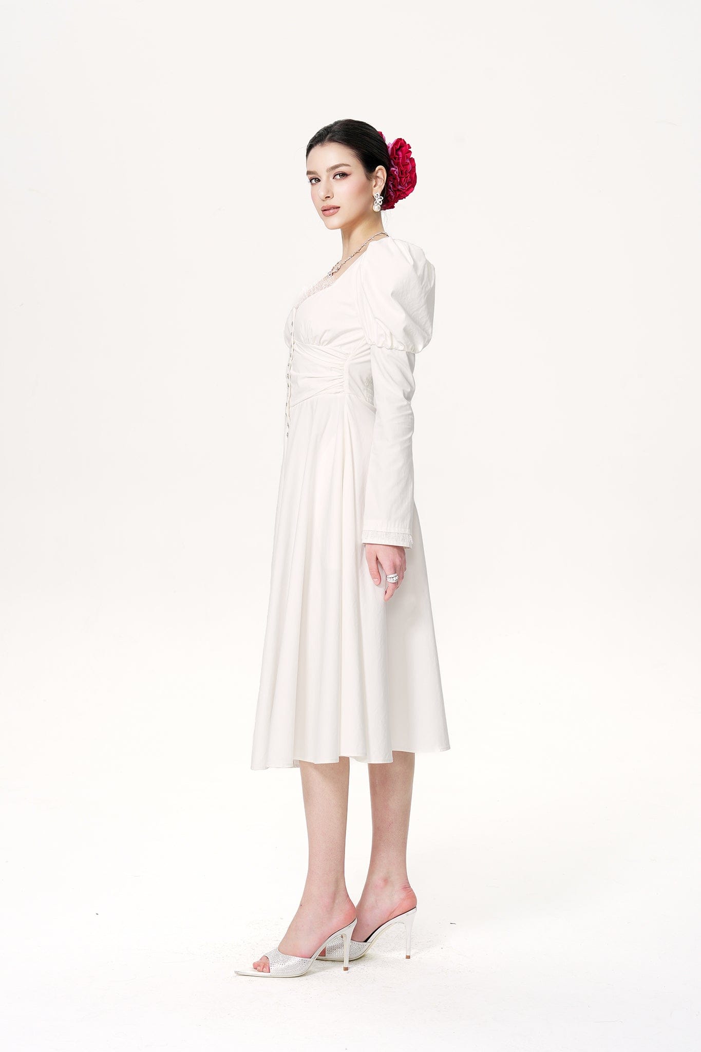 Livia Dress (White) made by Nana Jacqueline