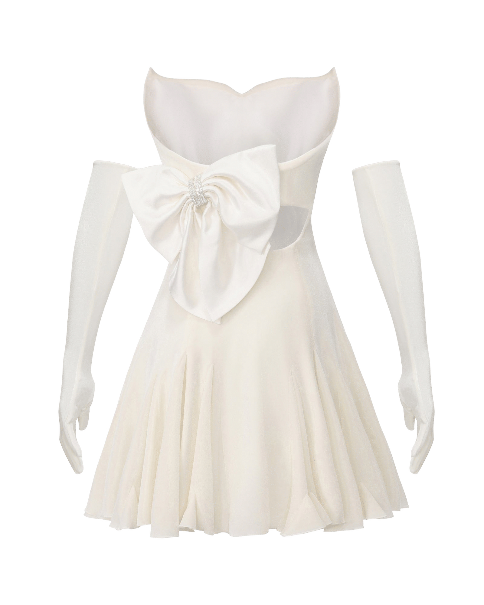Madeleine Velvet Mini Dress (White) made by Nana Jacqueline