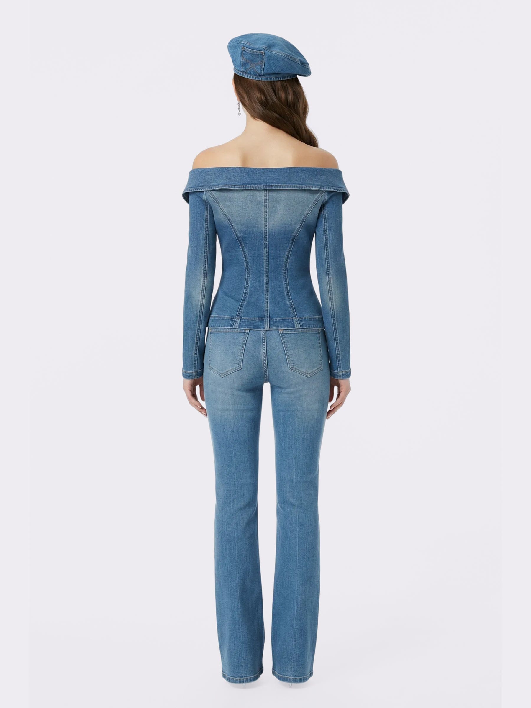 Monique Tailored Light Blue Denim Top made by Nana Jacqueline