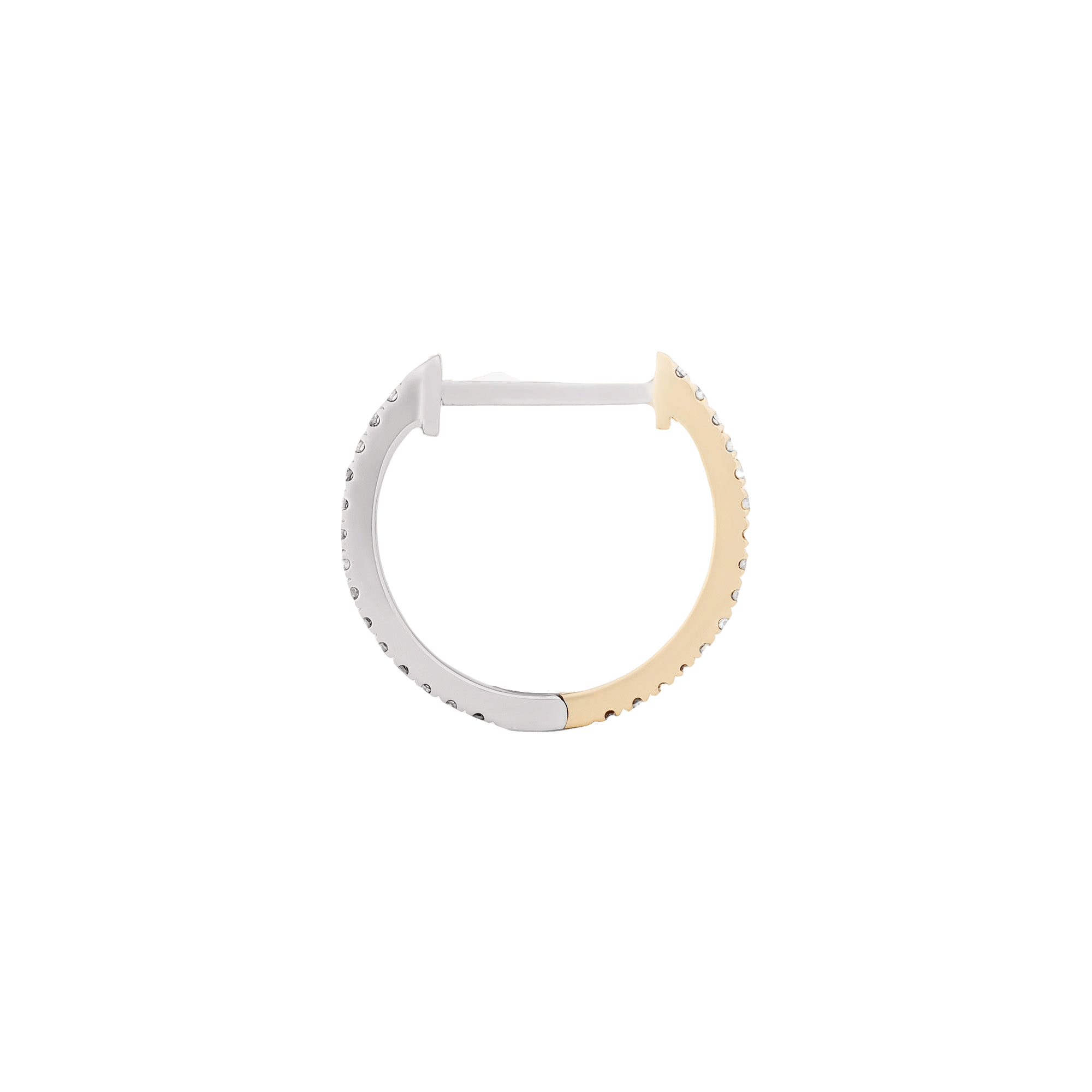 HOOP WHITE DIAMOND & YELLOW/WHITE GOLD - 12mm made by ENNUI