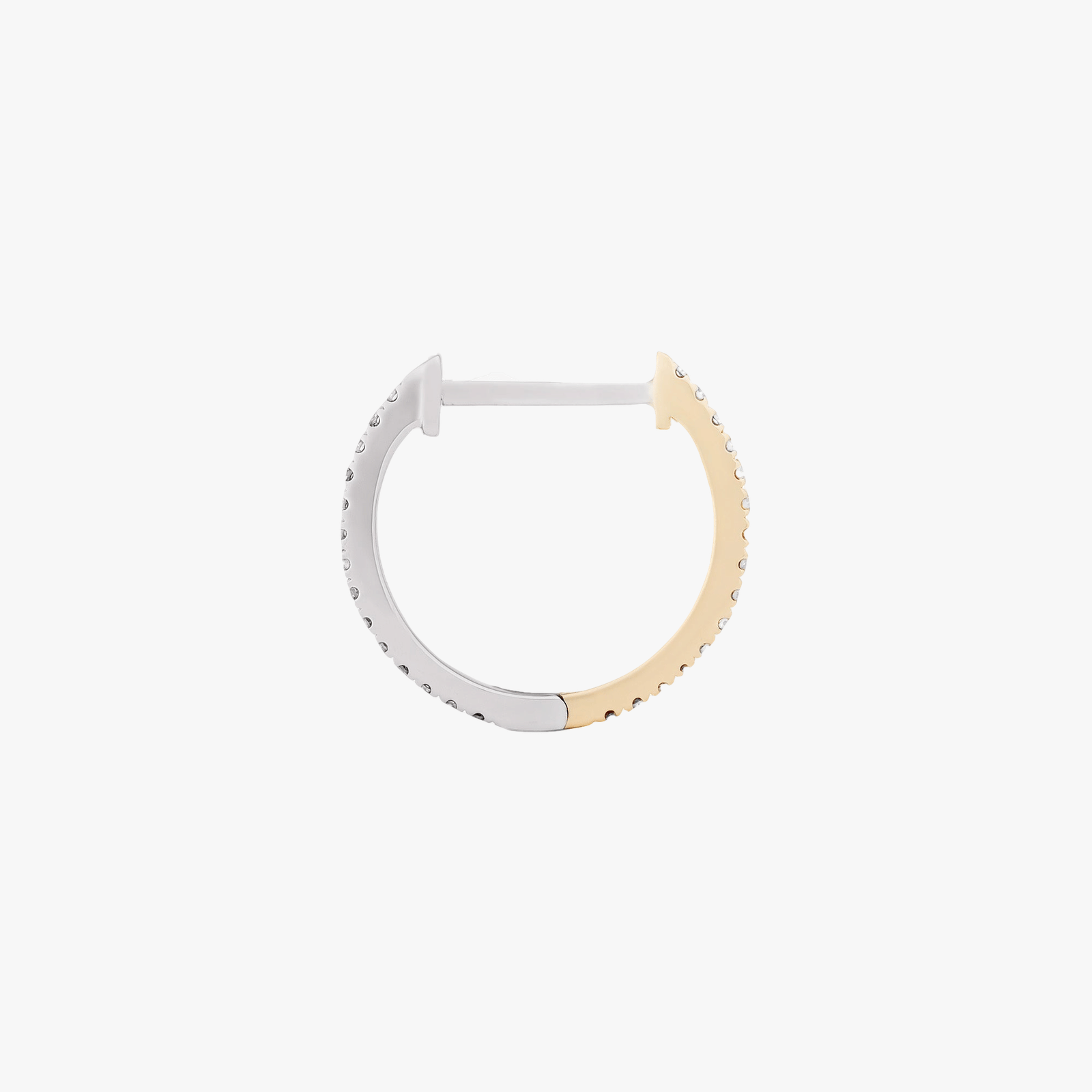 HOOP WHITE DIAMOND & YELLOW/WHITE GOLD - 12mm made by ENNUI