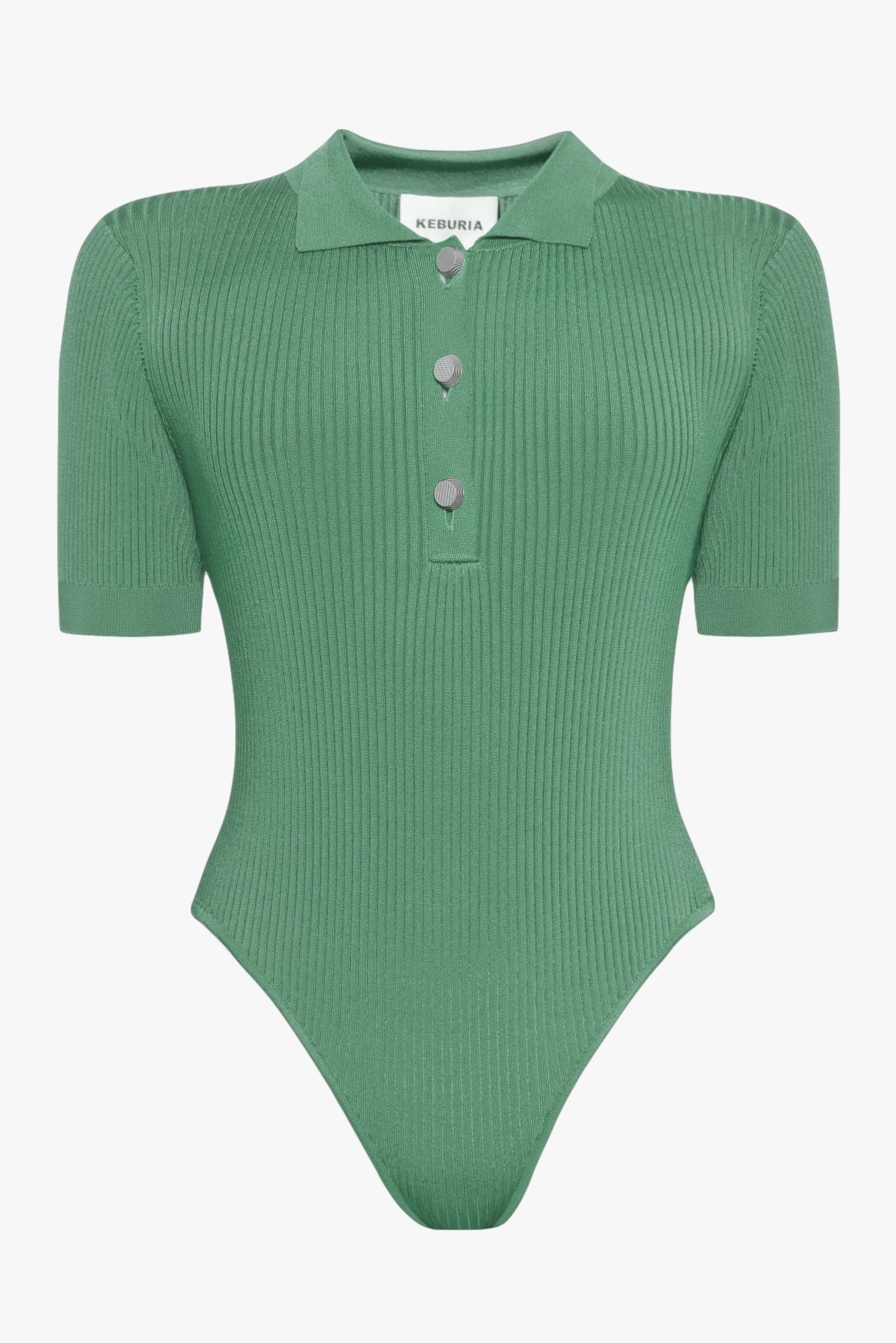 RIB KNIT BODYSUIT made by KEBURIA